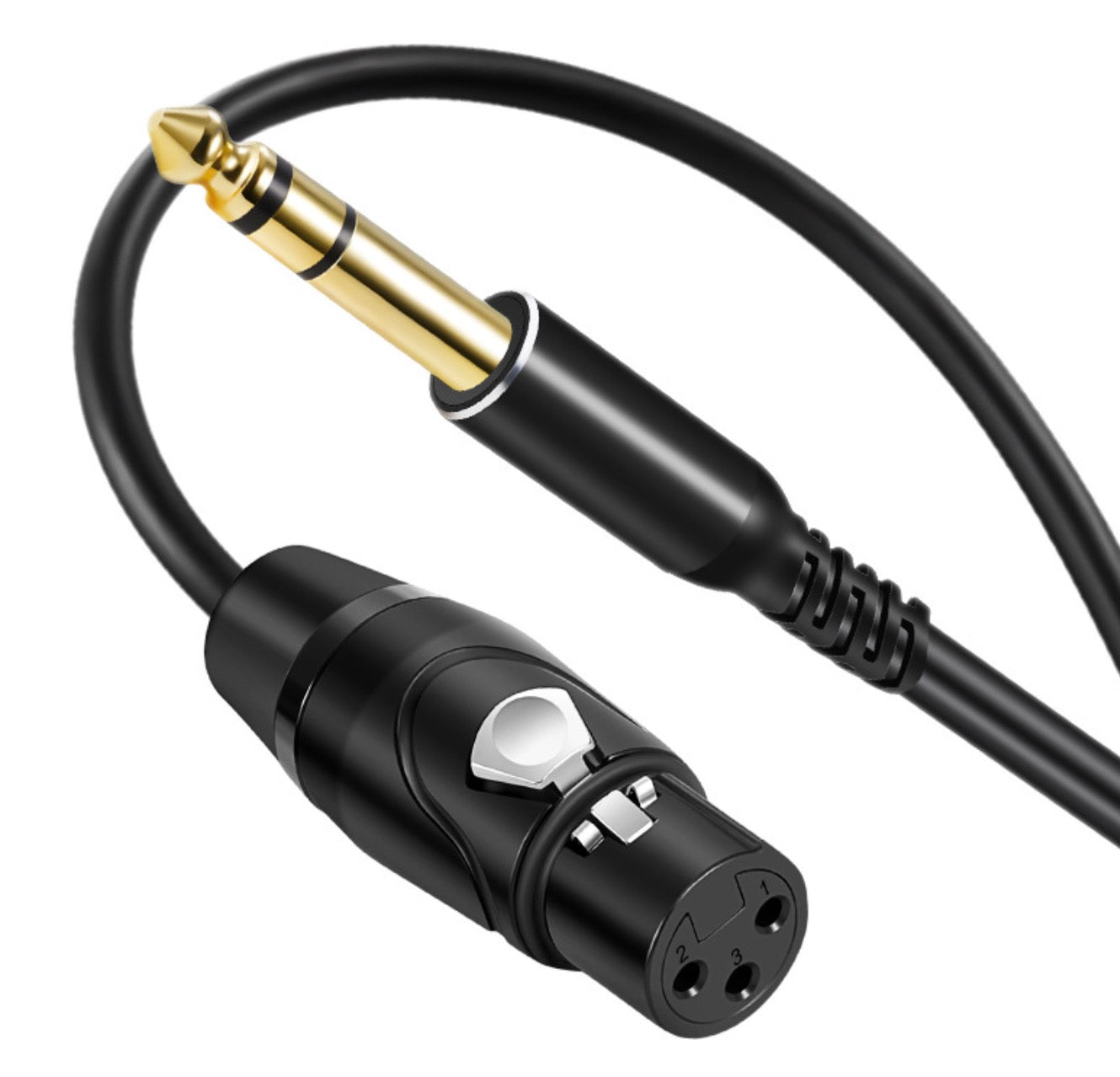 6.3mm TRS Stereo Male to 3Pin XLR Female Balanced Microphone Cable 5m