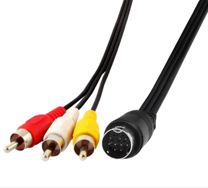 9 Pin S-Video to 3 RCA RGB TV HDTV Composite Audio Video Cable 1.8m