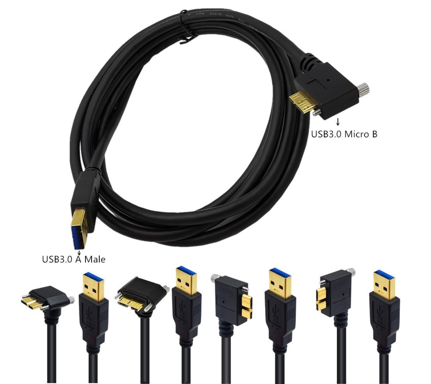 Special 8mm Extra Long Tip MicroUSB Male - to - USB A  - Proxicast