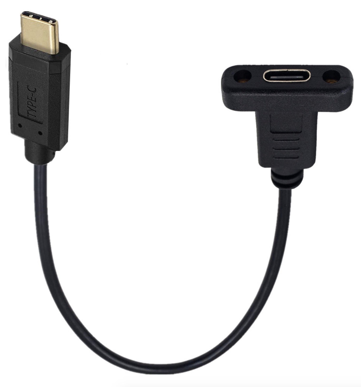 USB C Male to Female Panel Mount Extension Cable USB 3.1 10Gbps