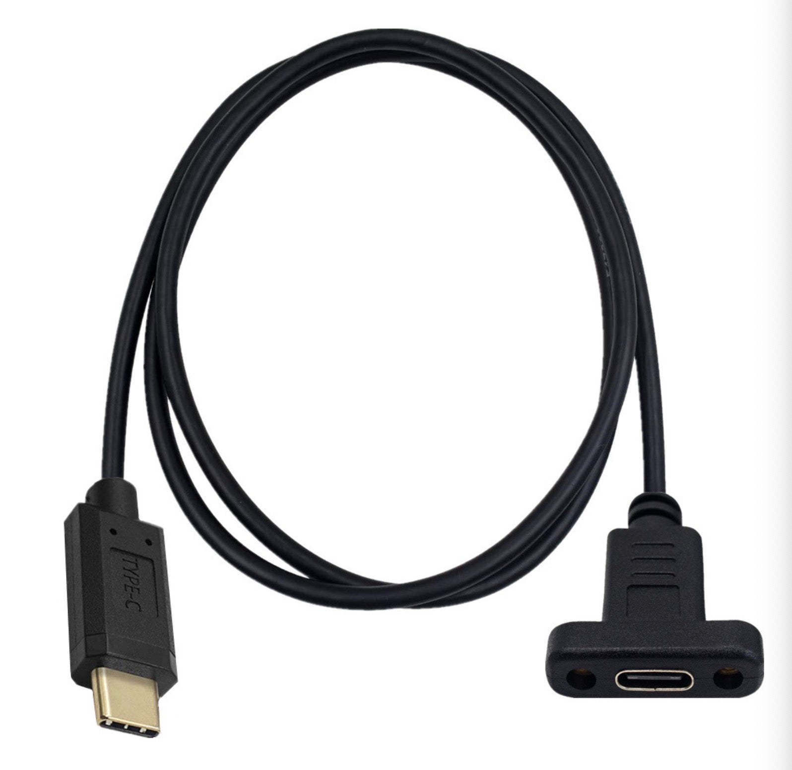 USB C Male to Female Panel Mount Extension Cable USB 3.1 10Gbps