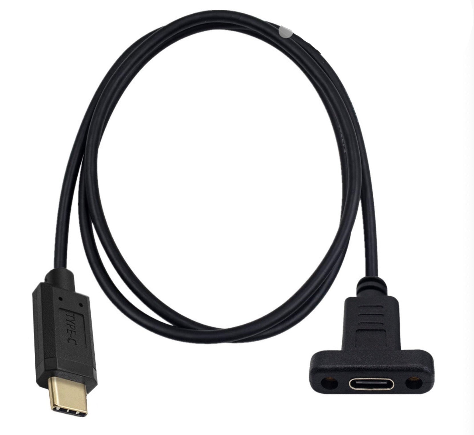 USB C Male to Female Panel Mount Extension Cable USB 3.1 10Gbps