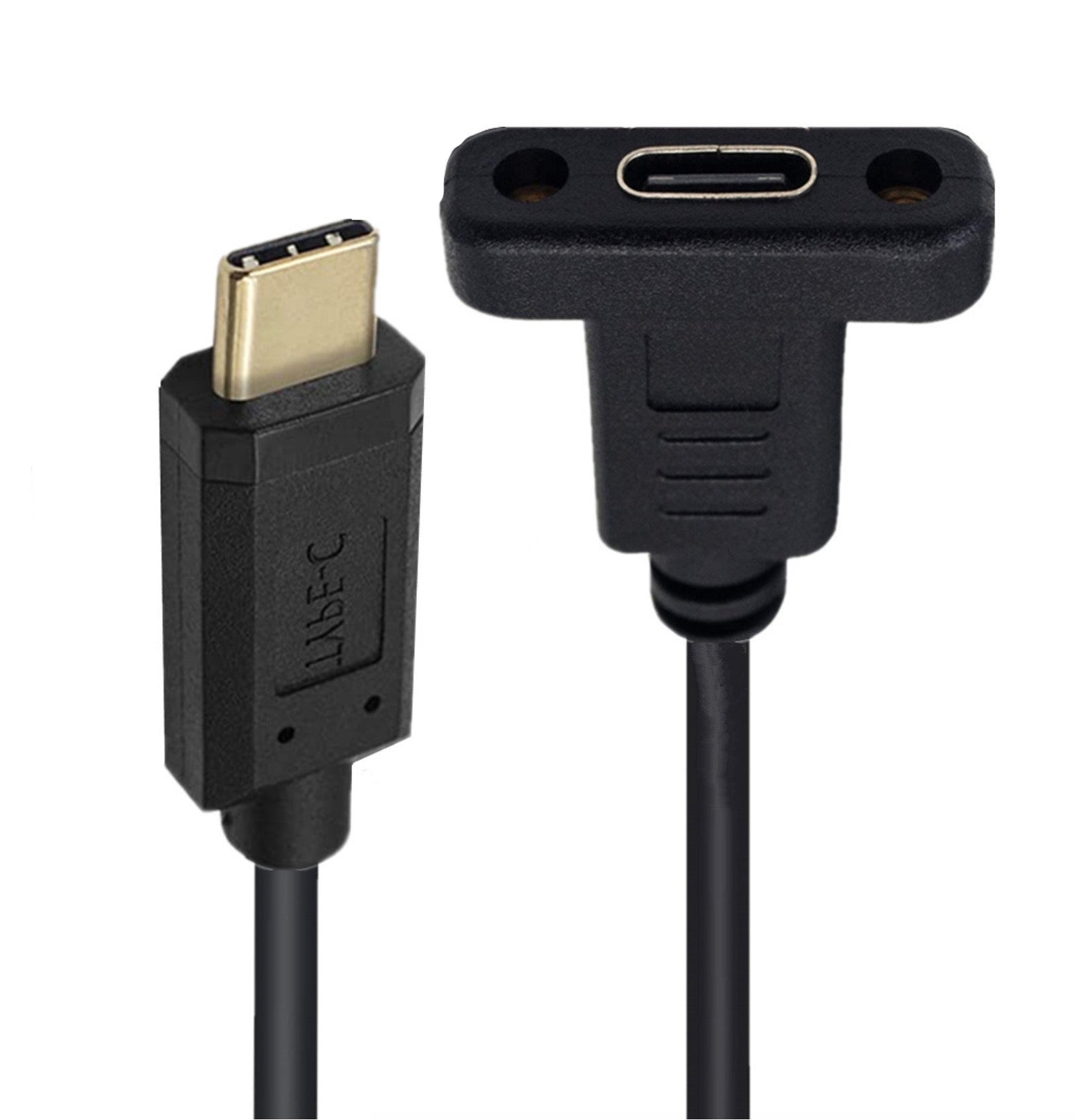 USB C Male to Female Panel Mount Extension Cable USB 3.1 10Gbps