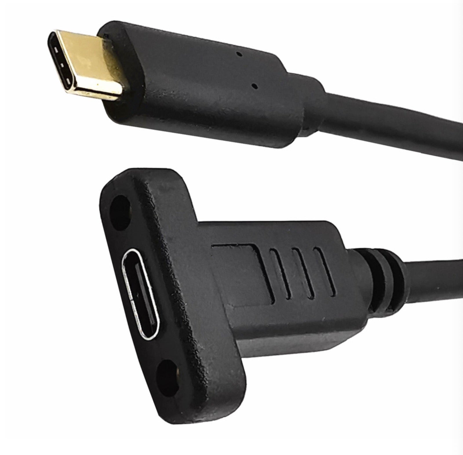 USB C Male to Female Panel Mount Extension Cable USB 3.1 10Gbps