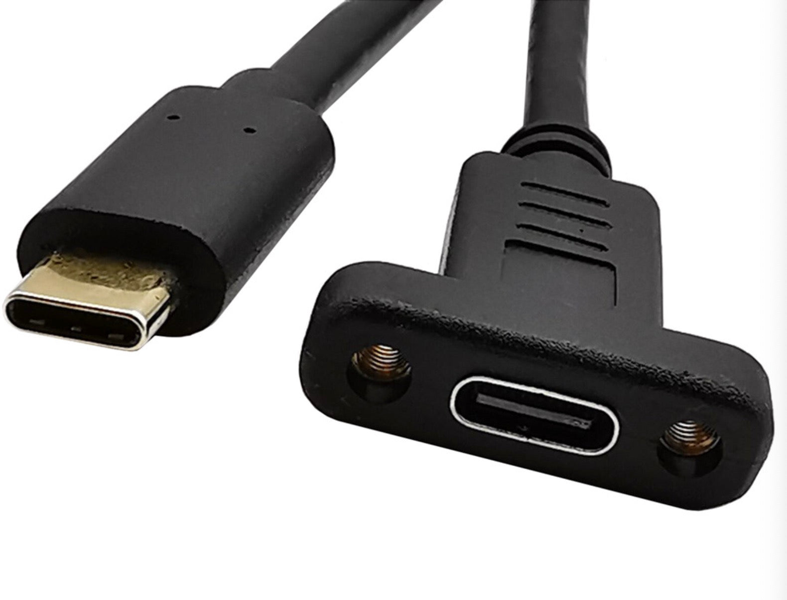 USB C Male to Female Panel Mount Extension Cable USB 3.1 10Gbps