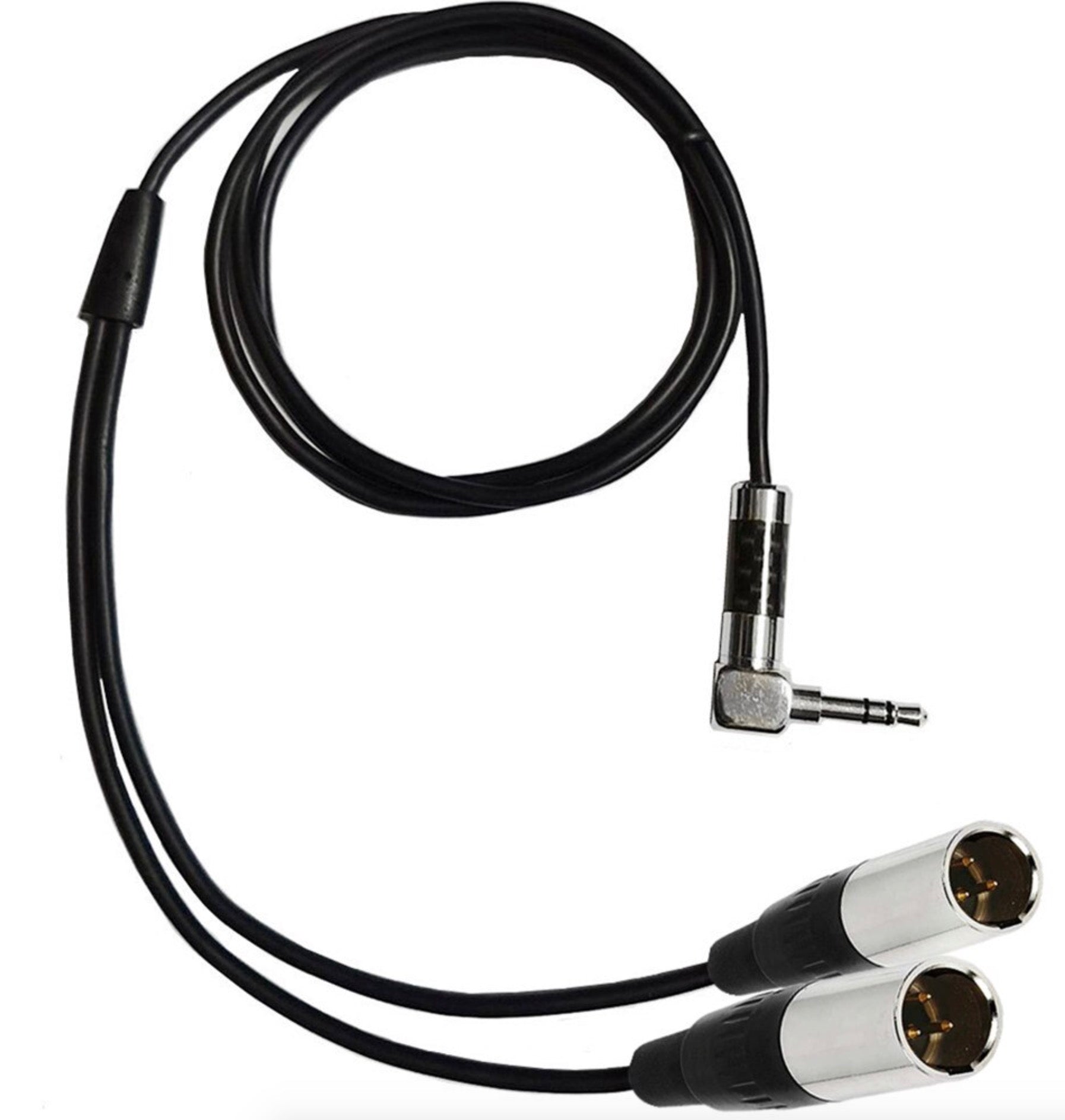 Dual Mini 3-pin XLR Male to 3.5mm 1/8" TRS Male Audio Cable
