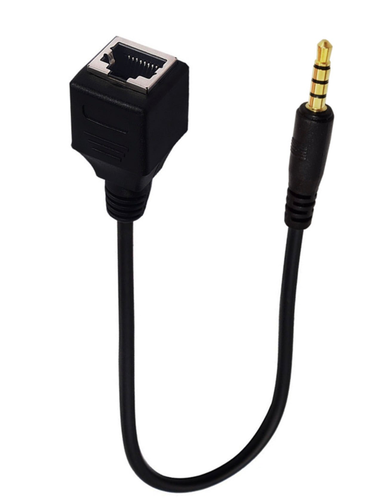 3.5mm 4 Pole TRRS Male to RJ45 Socket Audio Cable 0.2m