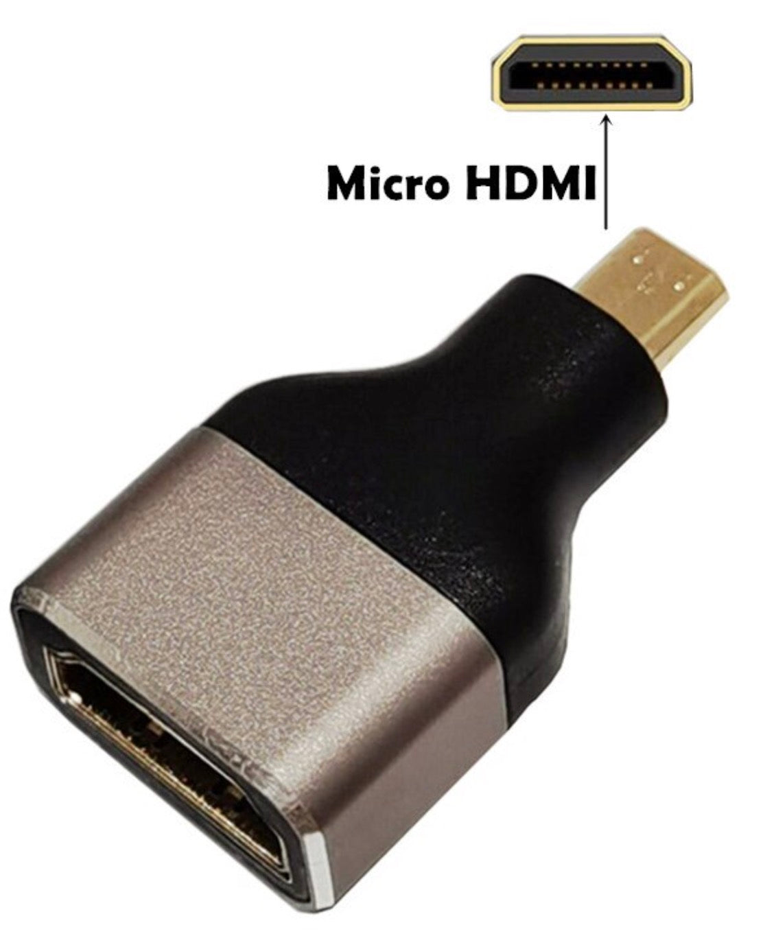 Micro HDMI 2.1 Male to HDMI Female Adapter (Supports 8K Resolutions)
