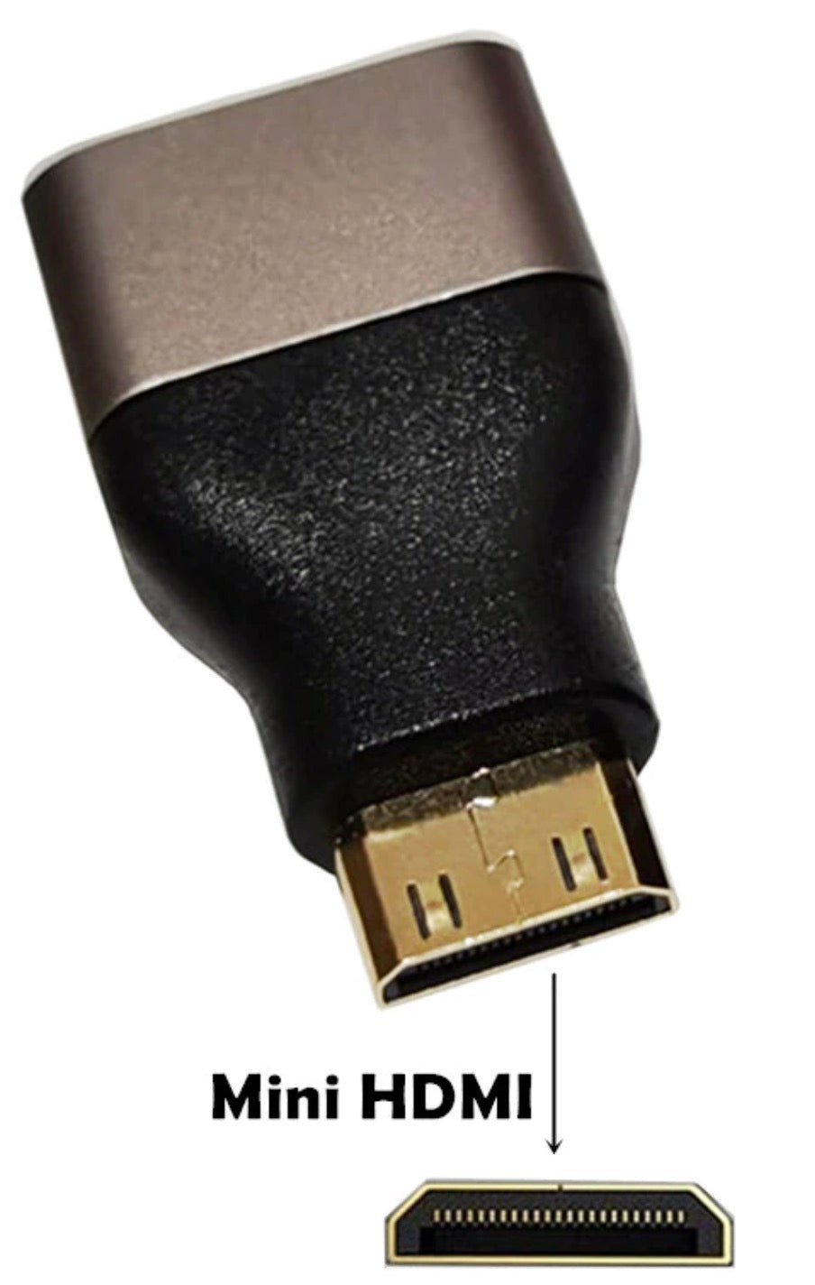 Mini HDMI 2.1 Male to HDMI Female Extension Adapter (Supports 8K)