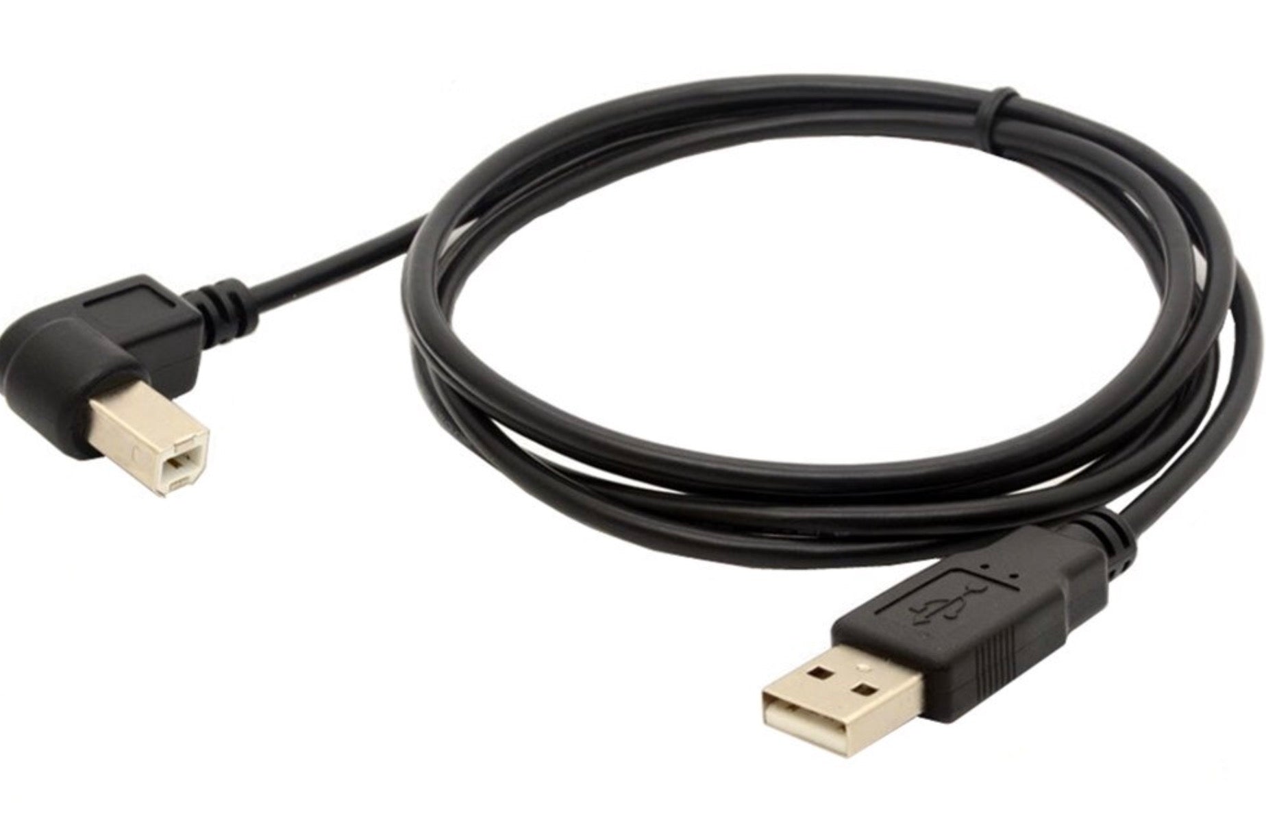 USB 2.0 Type A Male to Type B Male 90 Degree Angled Printer Scanner Cable 1.5m