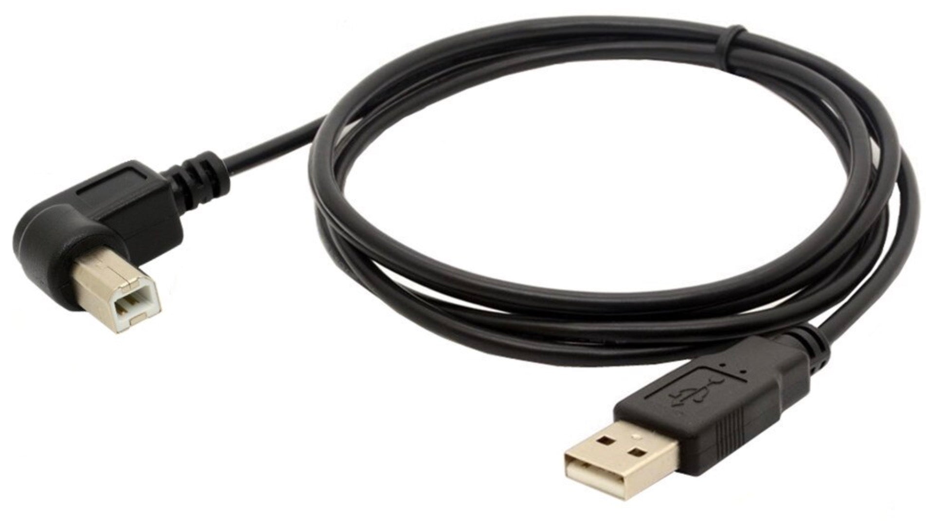 USB 2.0 Type A Male to Type B Male 90 Degree Angled Printer Scanner Cable 1.5m