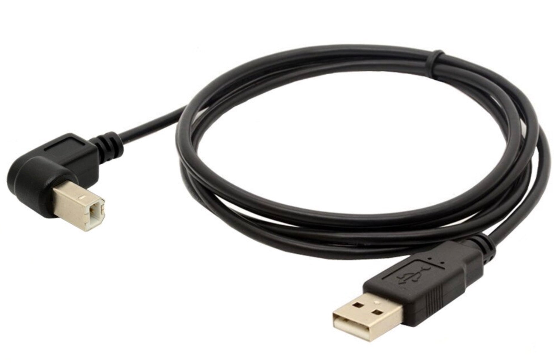 USB 2.0 Type A Male to Type B Male 90 Degree Angled Printer Scanner Cable 1.5m