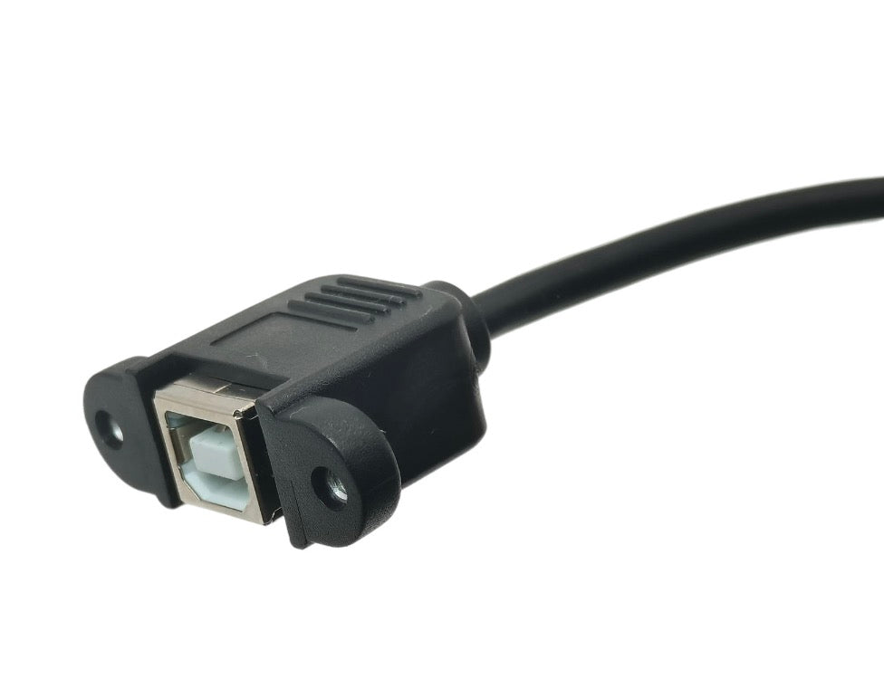 USB C Male to USB 2.0 B Female Panel Mount Printer Extension Cable 0.2m
