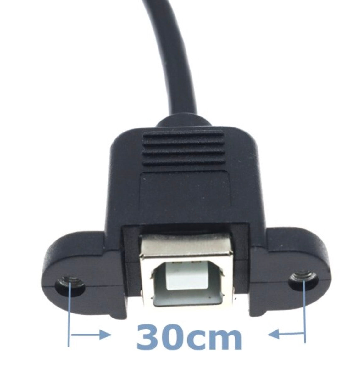 USB C Male to USB 2.0 B Female Panel Mount Printer Extension Cable 0.2m