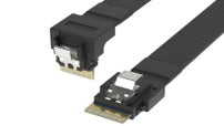 Slim SAS 4.0 4i (SFF-8654) to Slim SAS 4i (SFF-8654) Angled Cable 0.5m