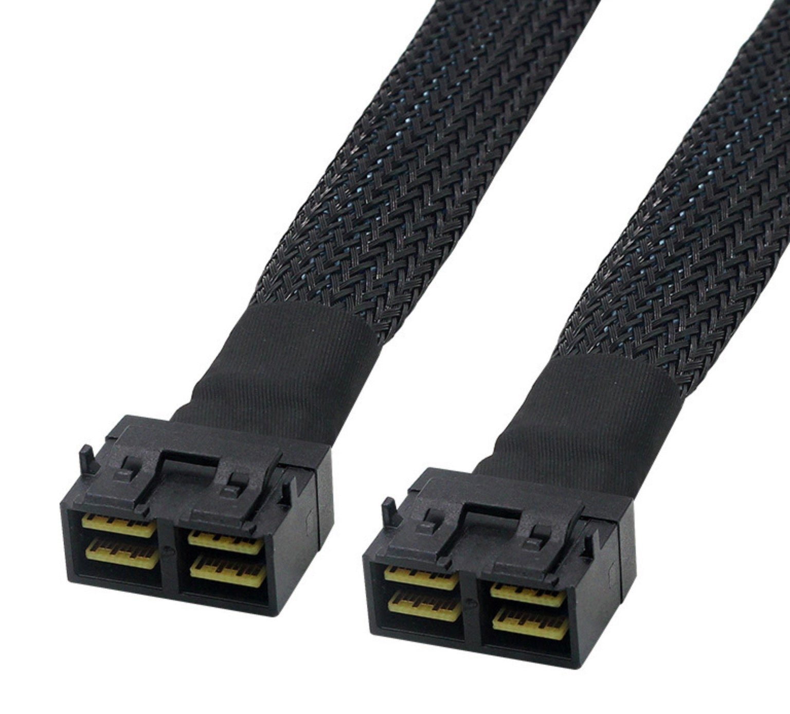 Mini SAS Dual SFF-8643 8i Female to Dual SFF-8643 8i Female 72 Pin Cable 0.5m