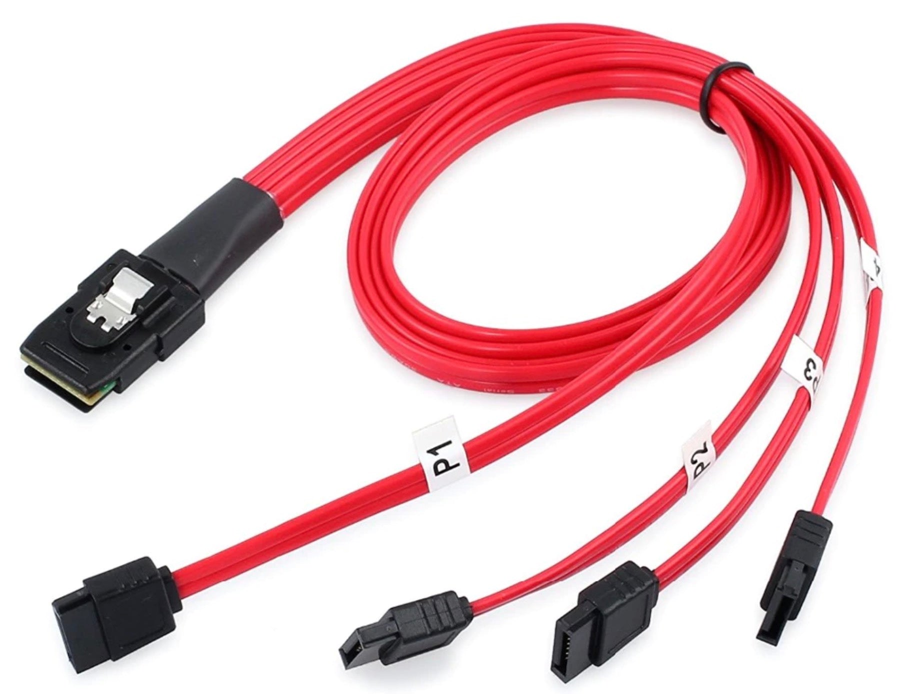 Internal SFF-8087 Mini SAS 36 Pin Male to 4 x SATA 7 Pin Female Forward Breakout Cable 0.5m