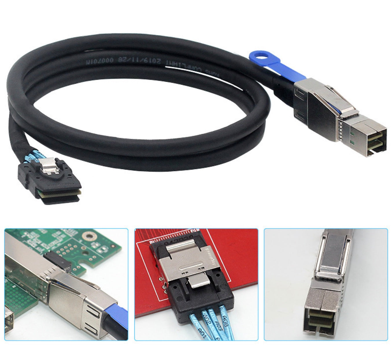 Mini SAS 3.0 SFF 8644 to Mini SAS SFF 8087 HD 36Pin Server External Hard Drive Cable 12Gbps 1m