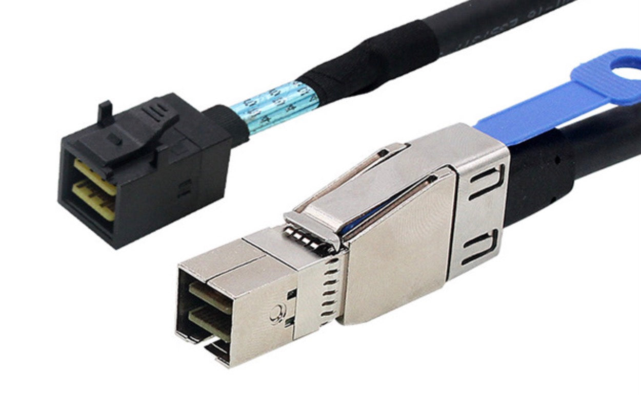 Mini SAS HD SFF-8644 to Mini SAS HD SFF-8643 Data Server Raid Cable 1m