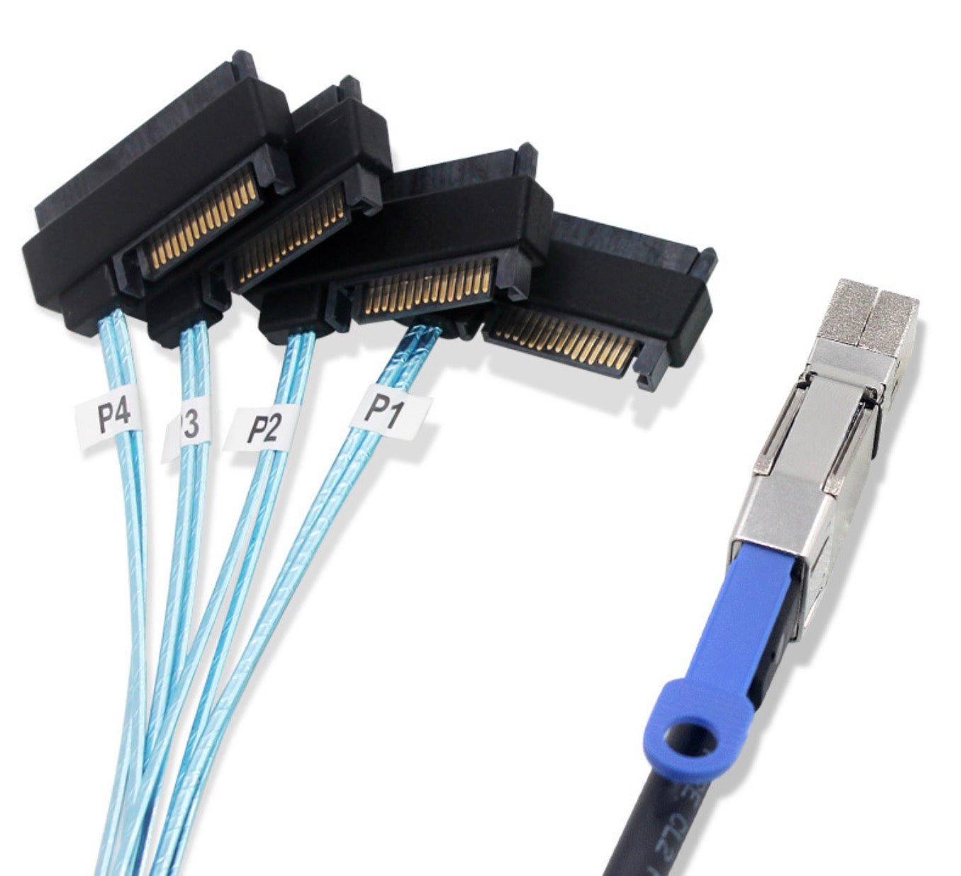 Mini SAS HD 8644 to 4 x SFF-8482 With SATA Power Cable