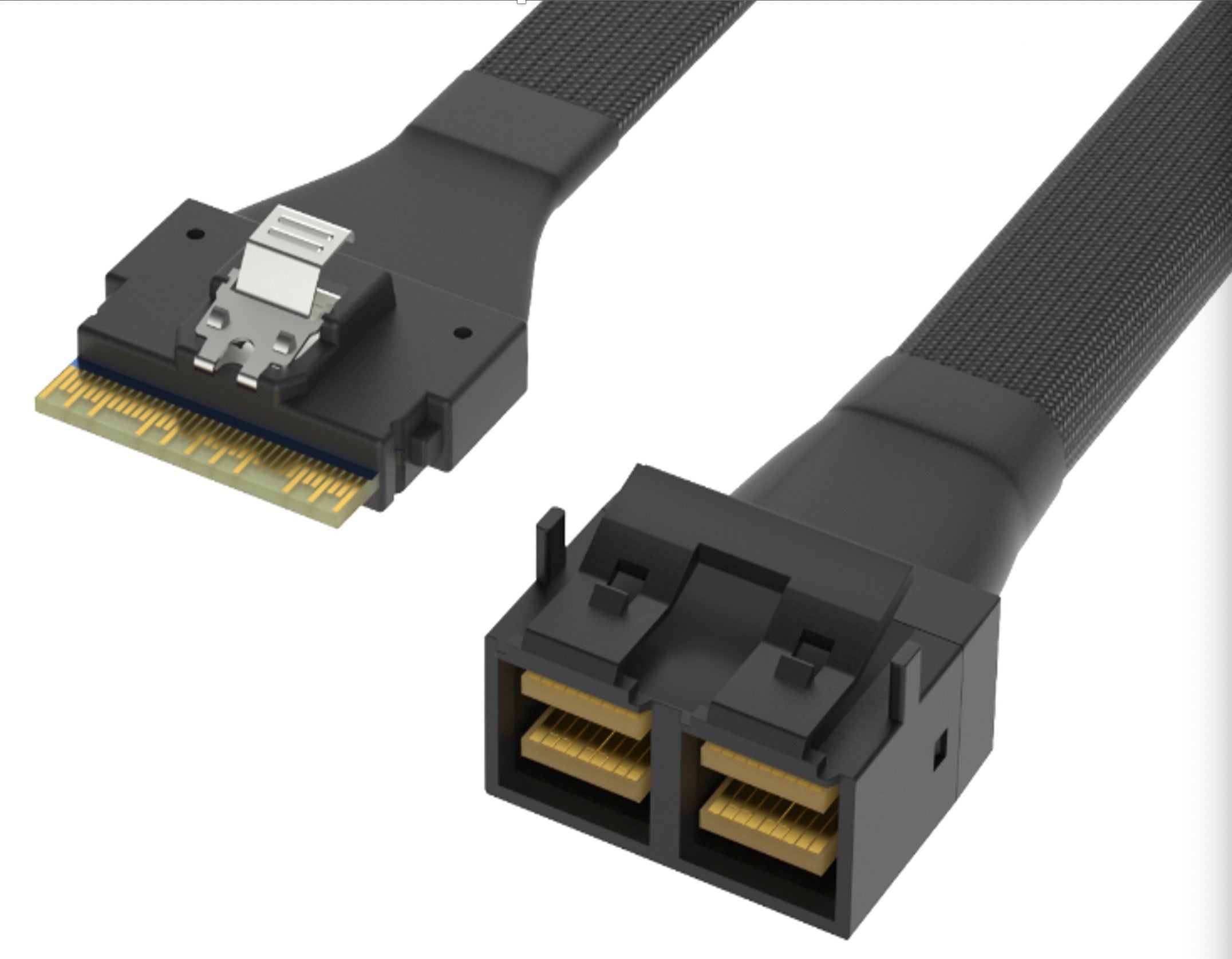 Slim SAS SFF-8654 8i to Mini SAS SFF-8643 8i Cable 0.5m