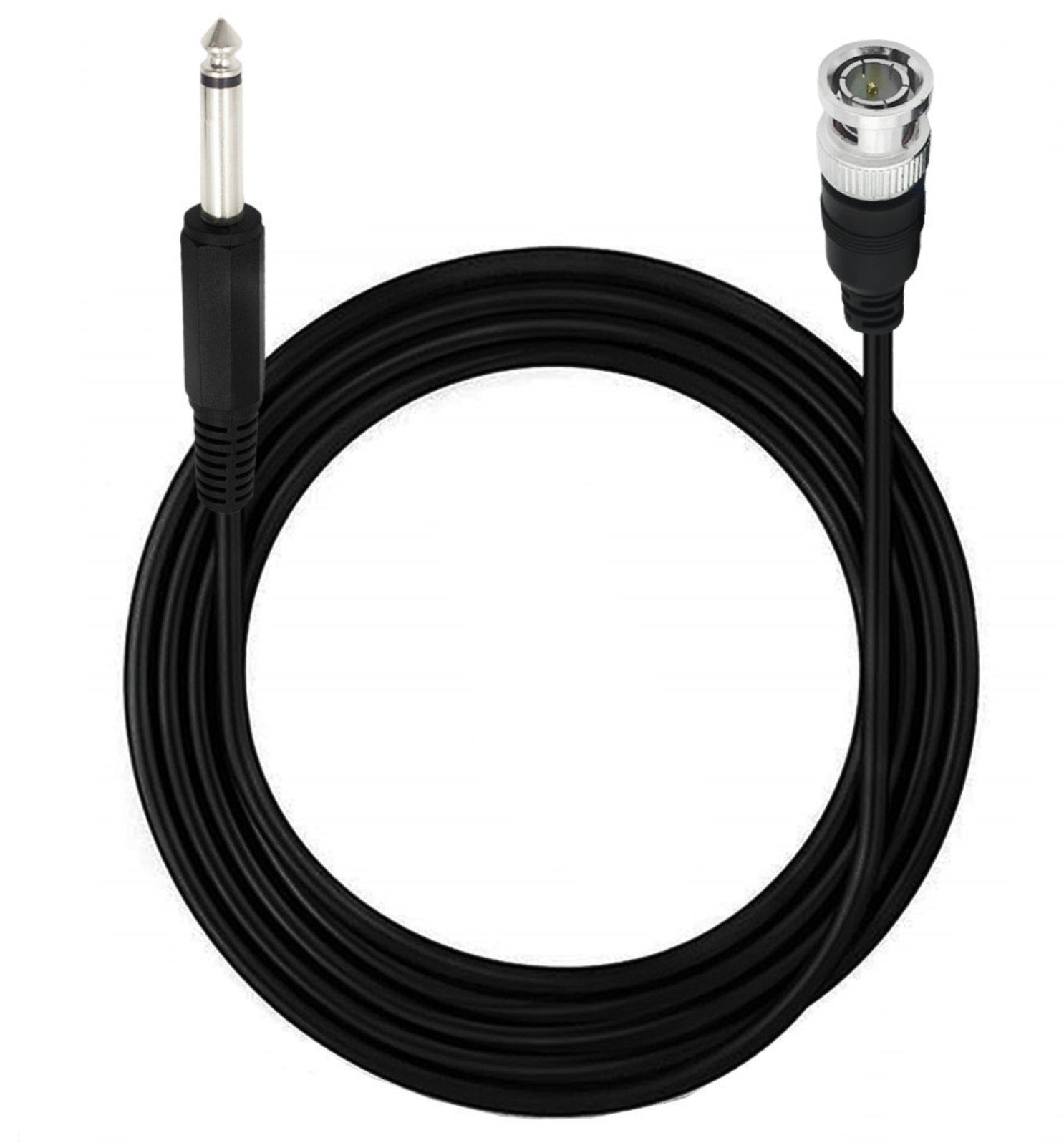 6.35mm Mono TS Plug to BNC Bidirection Cable for CCTV DVR Camera Antenna Radio 1.8m