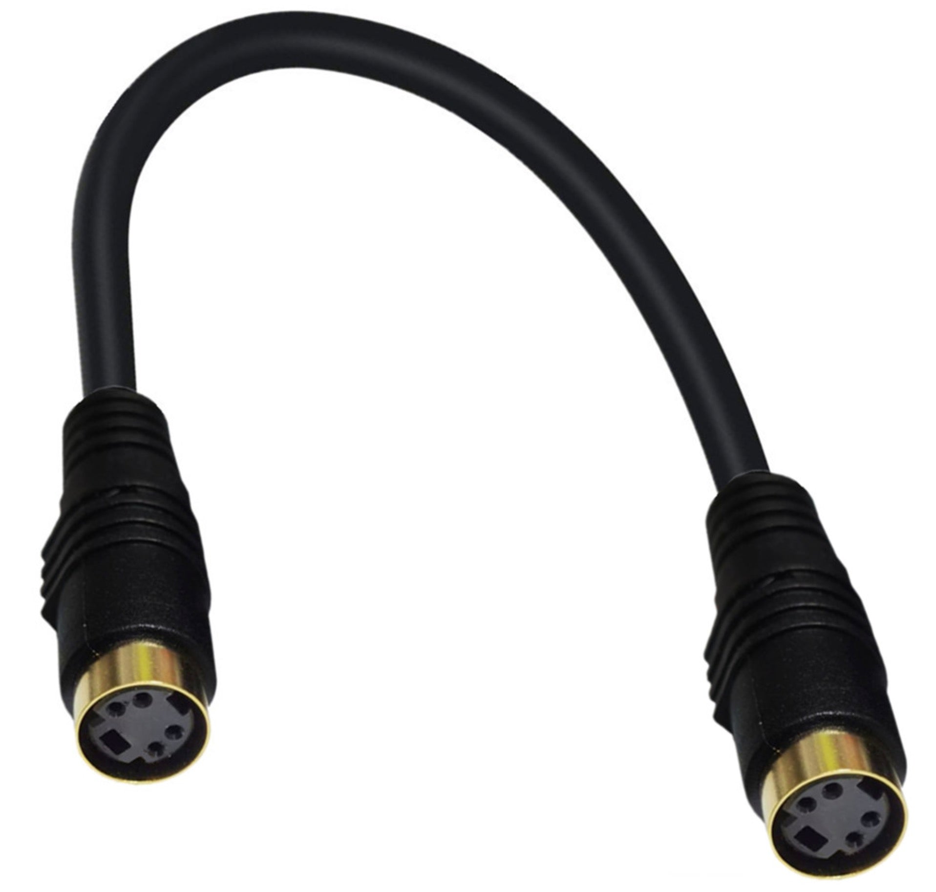 S-Video 4 Terminal Female to Female Connector Stereo Audio Video Cable 0.15m