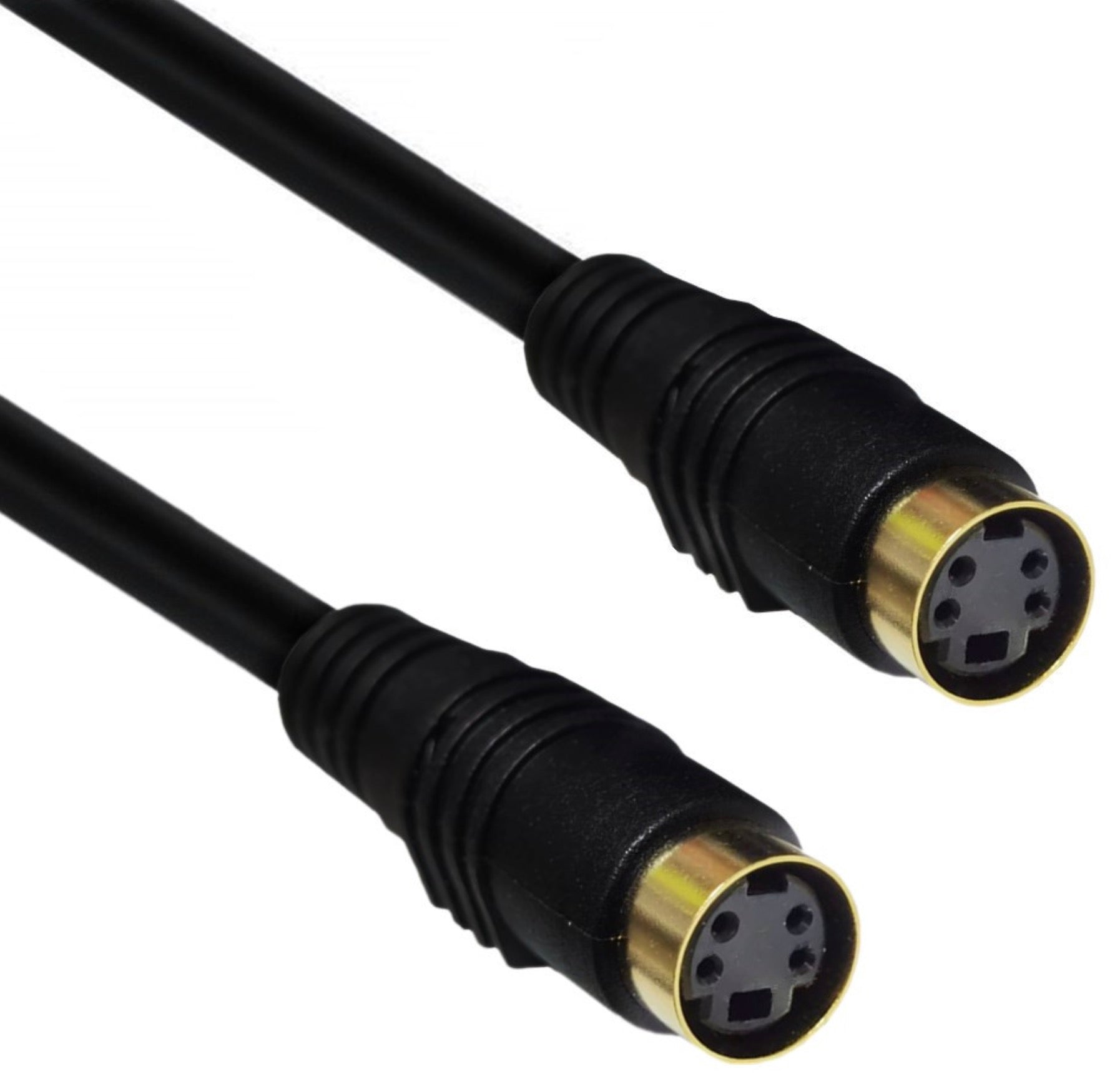 S-Video 4 Terminal Female to Female Connector Stereo Audio Video Cable 0.15m