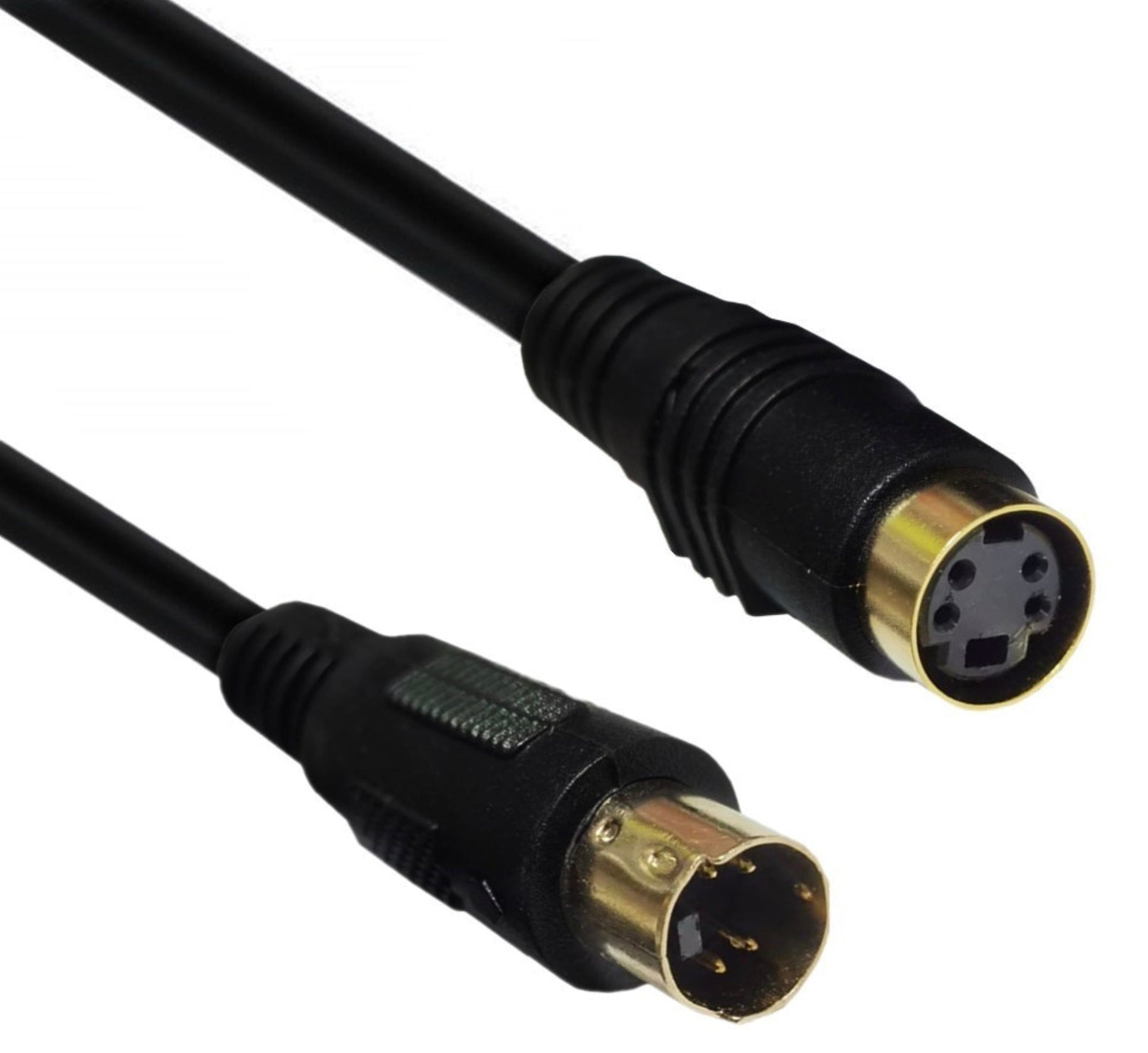 S-Video 4 Pin Male to Female Audio Cable For Home Theater, DSS receivers, VCRs, DVRs/PVRs, Camcorders, DVD Players.