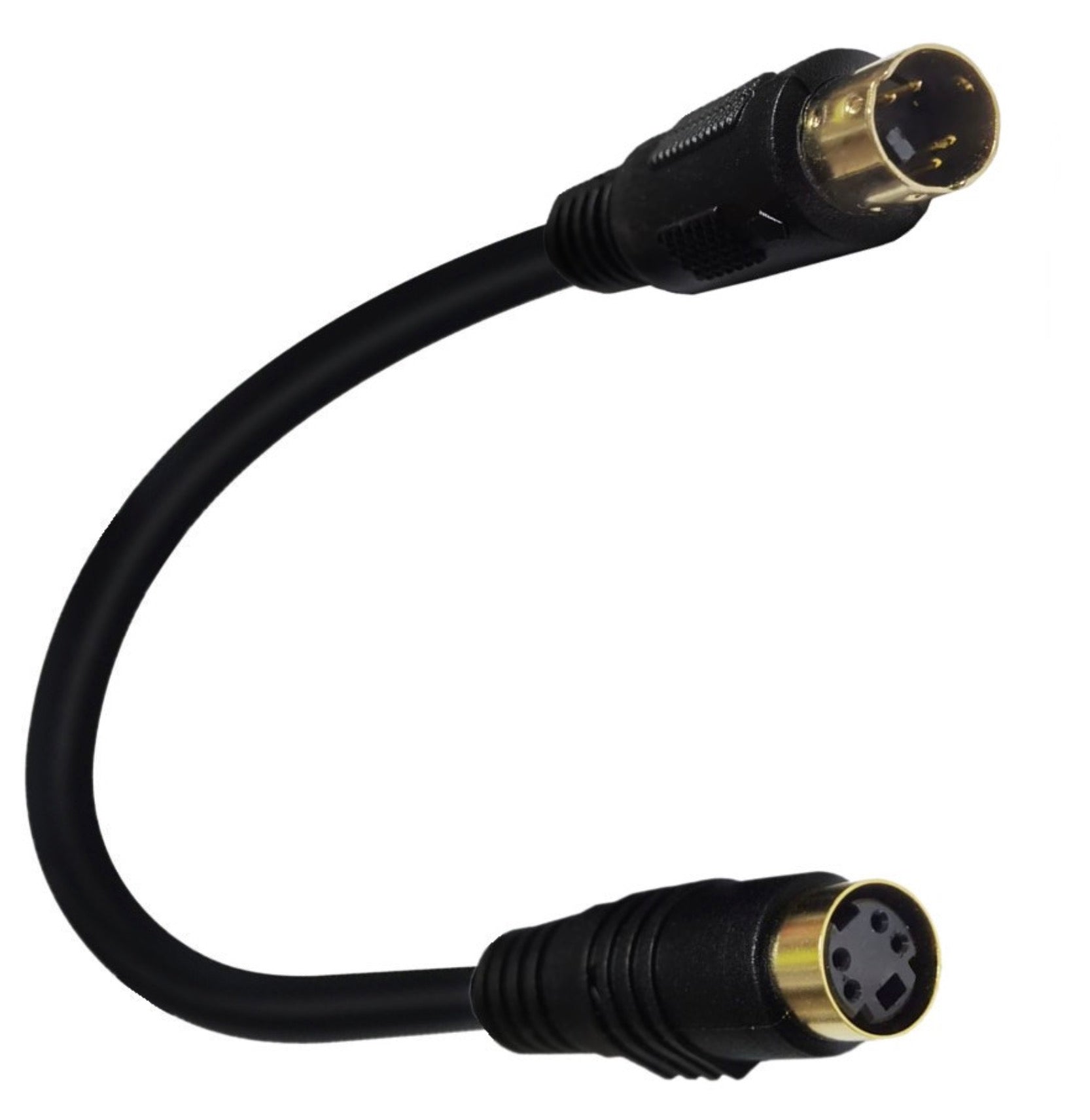 S-Video 4 Pin Male to Female Audio Cable For Home Theater, DSS receivers, VCRs, DVRs/PVRs, Camcorders, DVD Players.