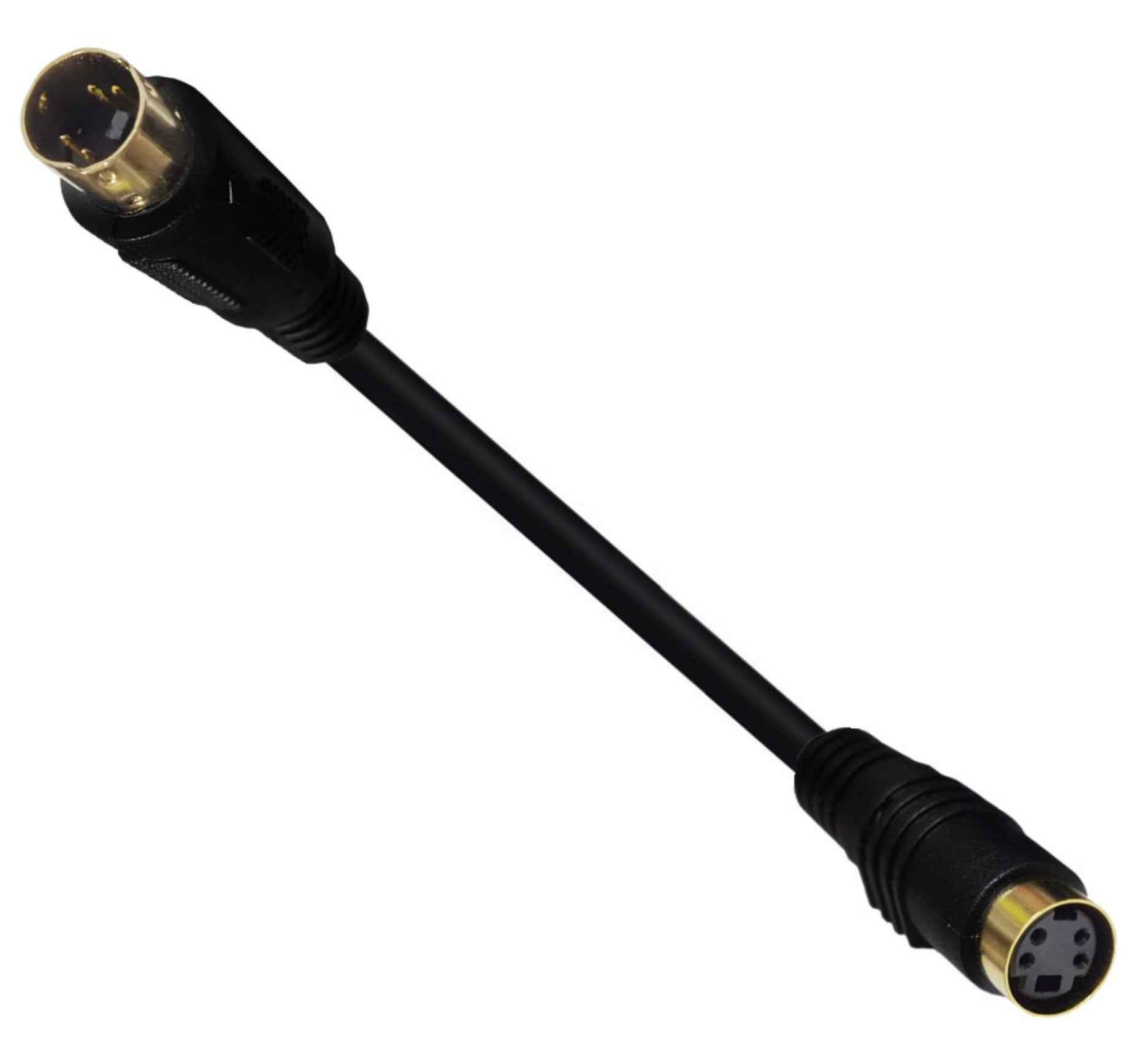 S-Video 4 Pin Male to Female Audio Cable For Home Theater, DSS receivers, VCRs, DVRs/PVRs, Camcorders, DVD Players.