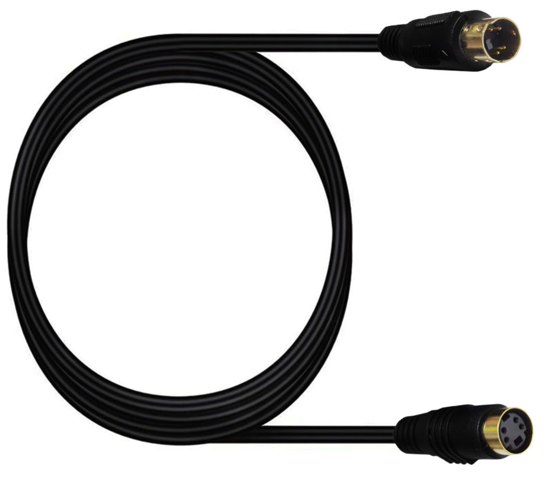 S-Video 4 Pin Male to Female Audio Cable For Home Theater, DSS receivers, VCRs, DVRs/PVRs, Camcorders, DVD Players.