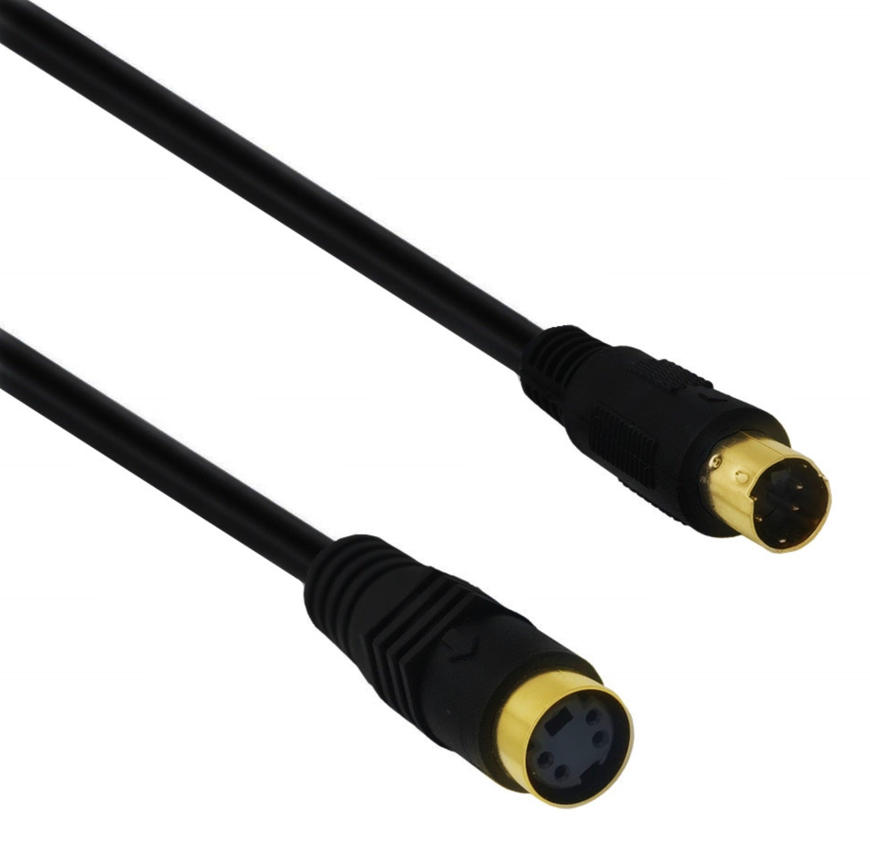 S-Video 4 Pin Male to Female Audio Cable For Home Theater, DSS receivers, VCRs, DVRs/PVRs, Camcorders, DVD Players.