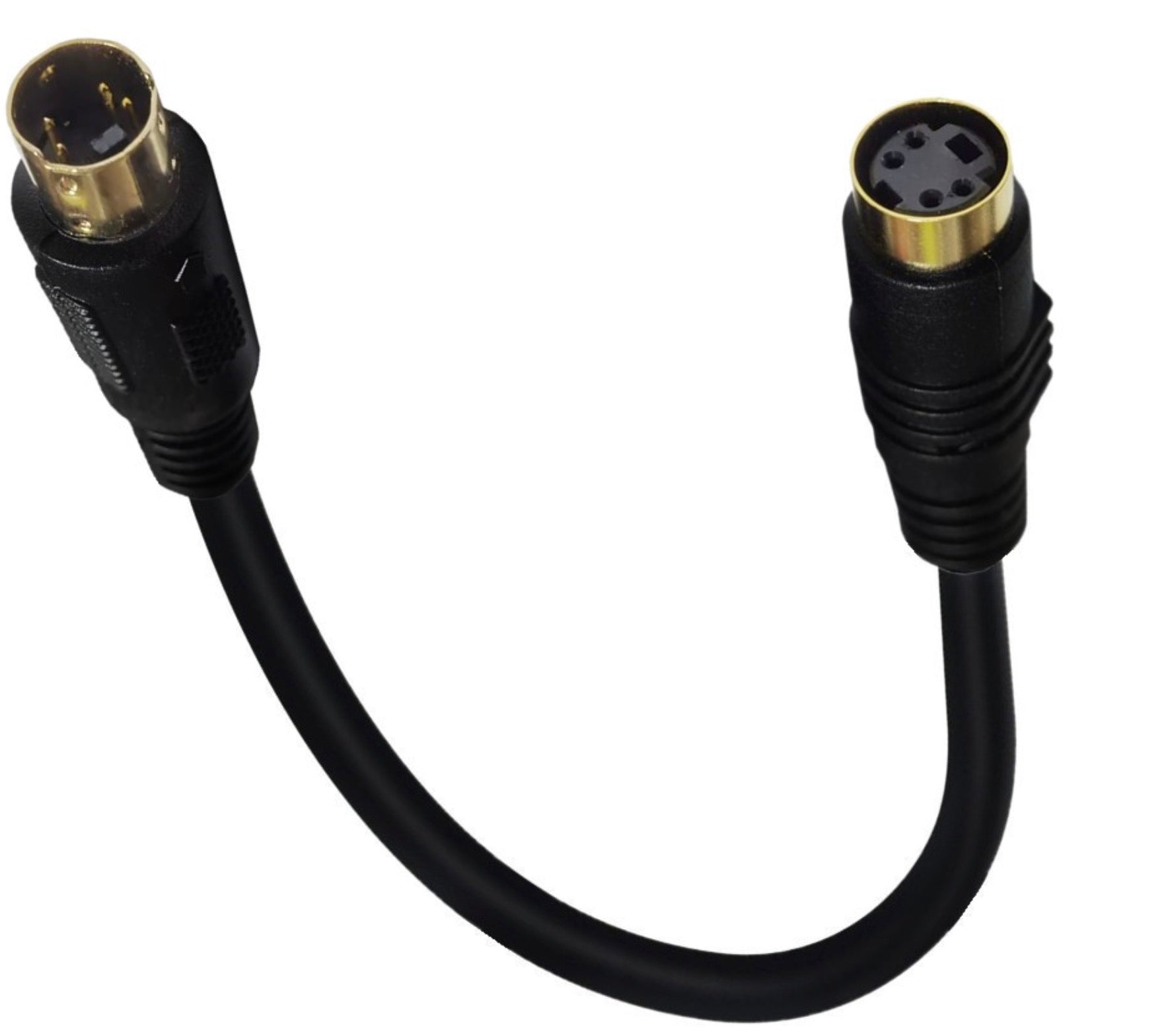 S-Video 4 Pin Male to Female Audio Cable For Home Theater, DSS receivers, VCRs, DVRs/PVRs, Camcorders, DVD Players.