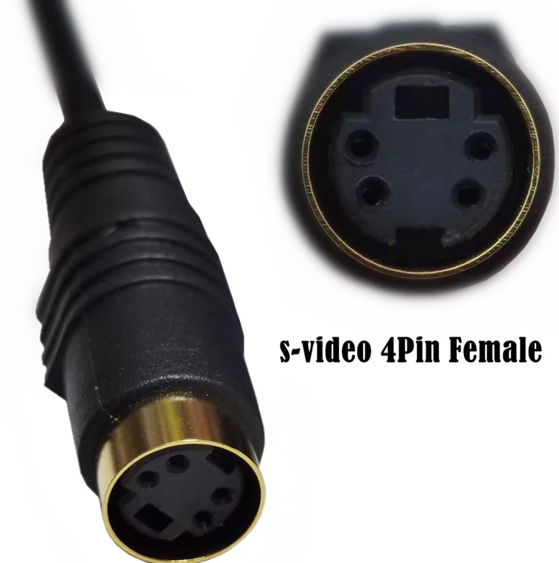 S-Video 4 Pin Male to Female Audio Cable For Home Theater, DSS receivers, VCRs, DVRs/PVRs, Camcorders, DVD Players.