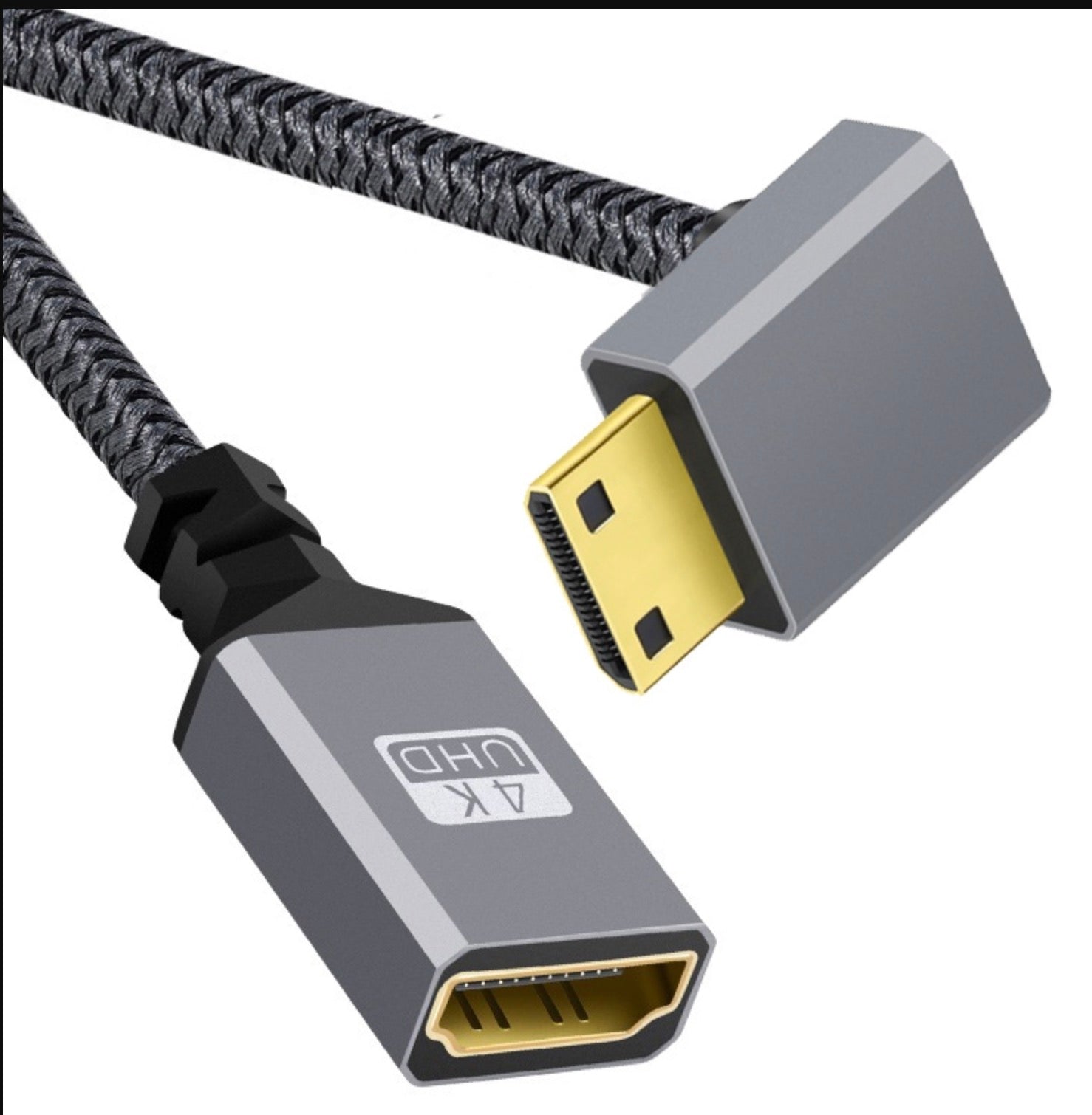 Mini HDMI Male to Standard HDMI 1.4 Female Cable 4K@60Hz 0.2m