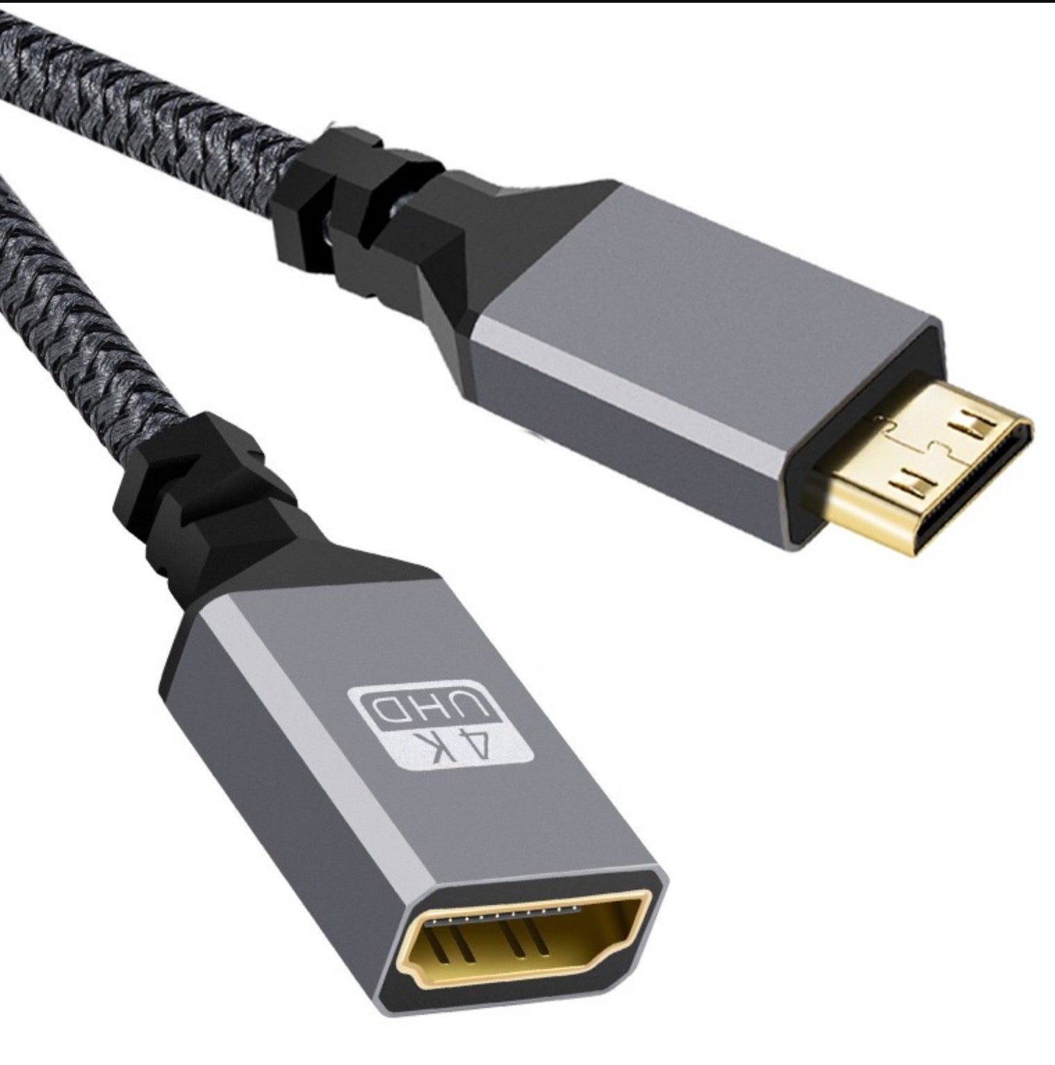 Mini HDMI Male to Standard HDMI 1.4 Female Cable 4K@60Hz 0.2m