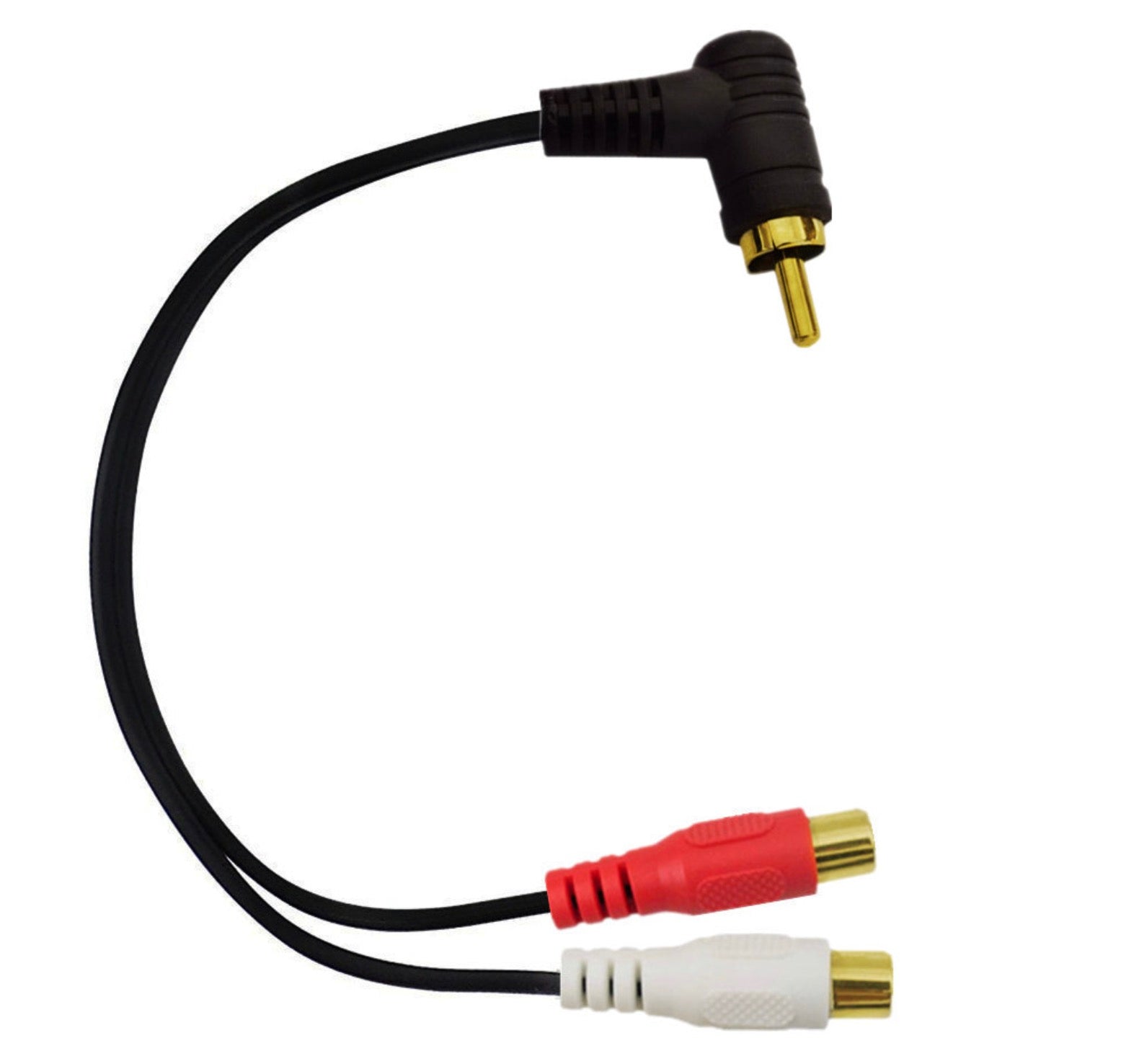 1 to 2 RCA female audio splitter adapter