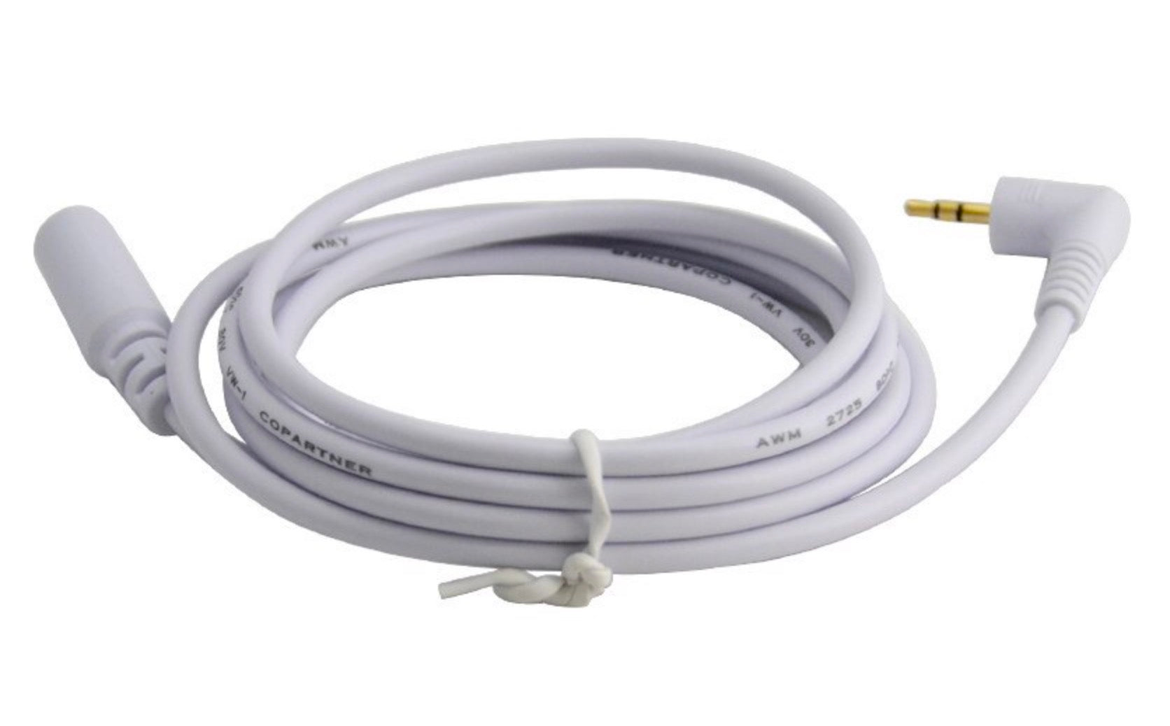 2.5mm audio jack extension cable white