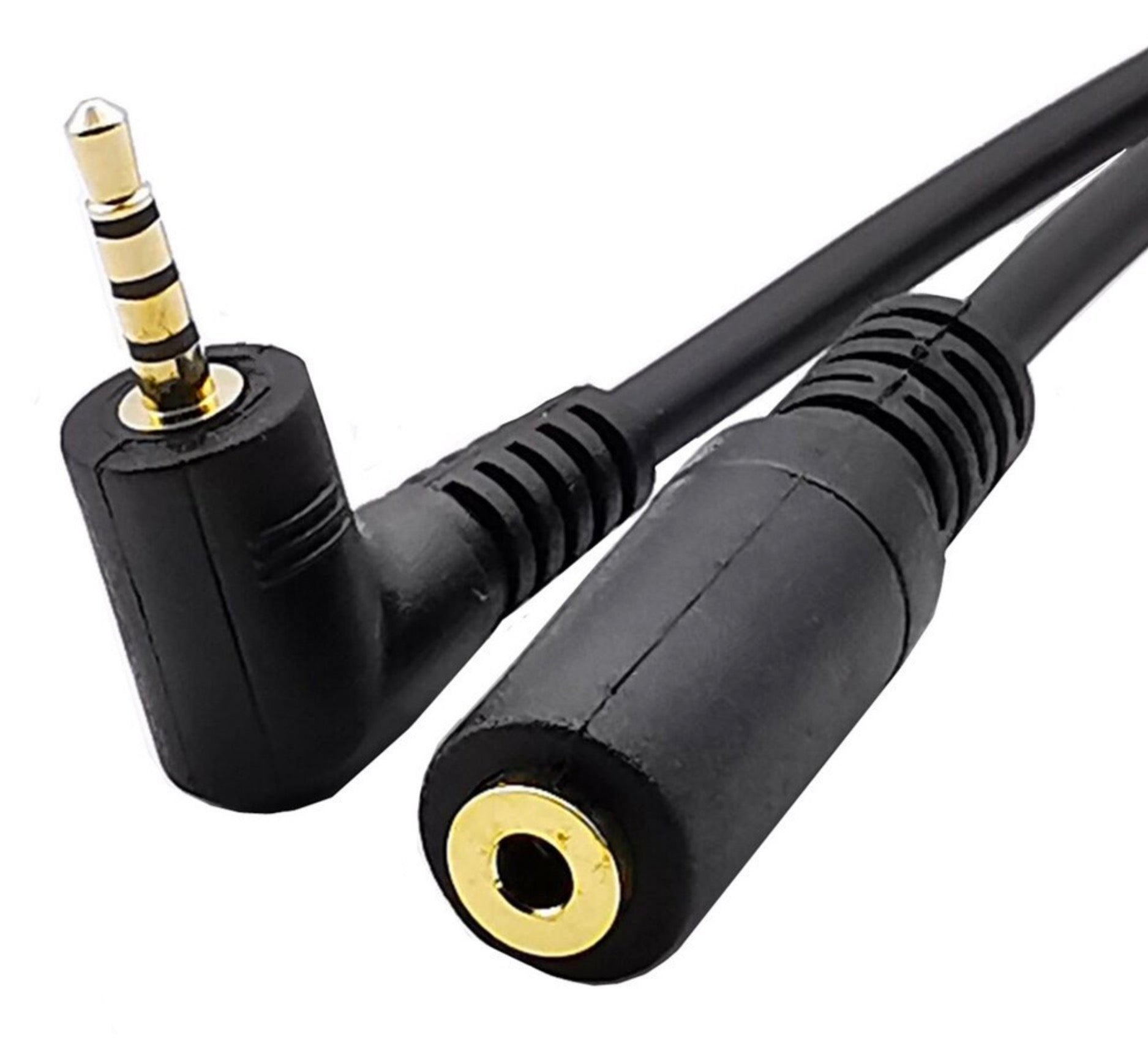Compact 2.5mm male to female audio extension cable