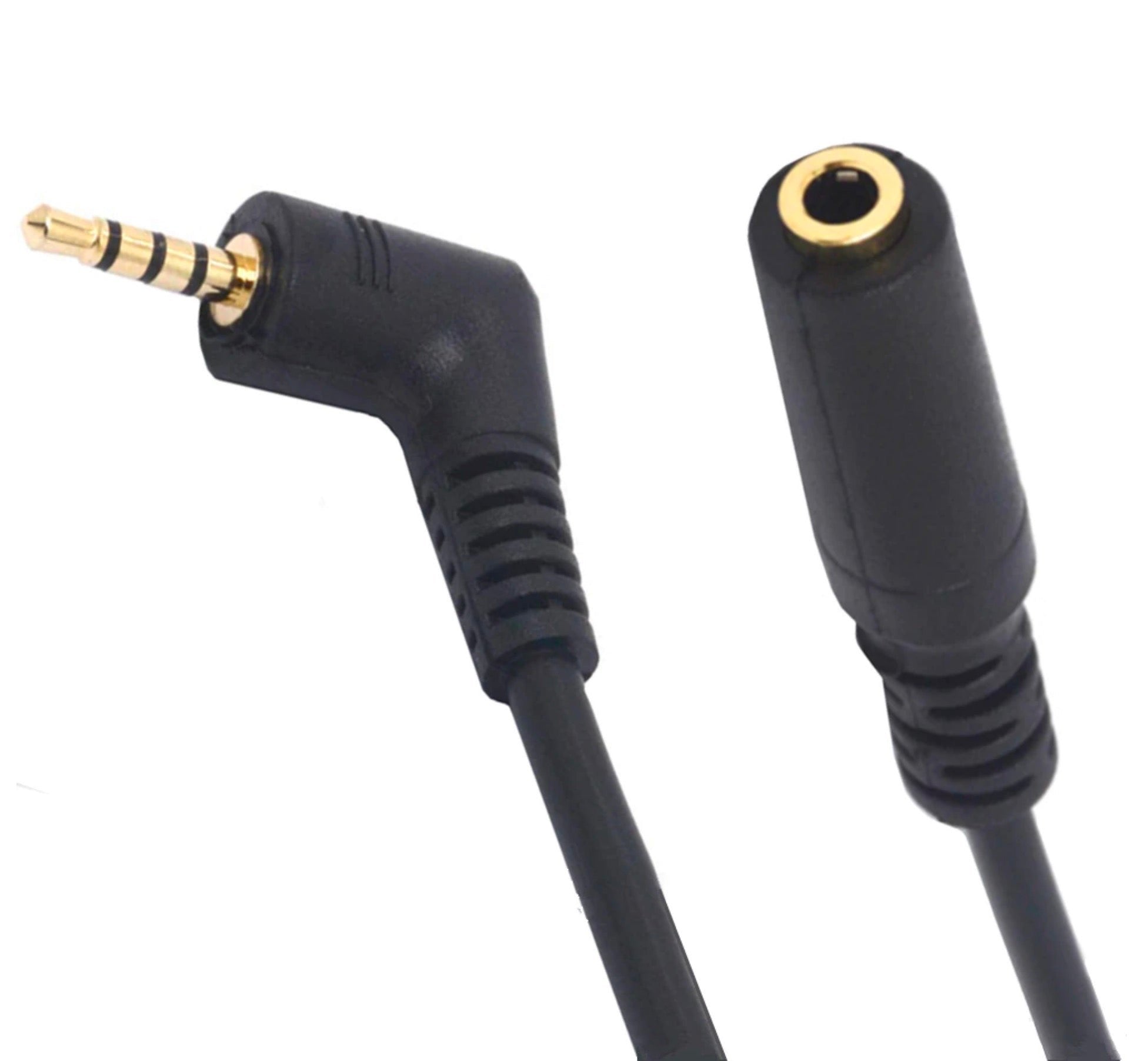 2.5mm 4 Pole Male to 3.5mm Female Stereo Audio Headphone Cable 0.2m