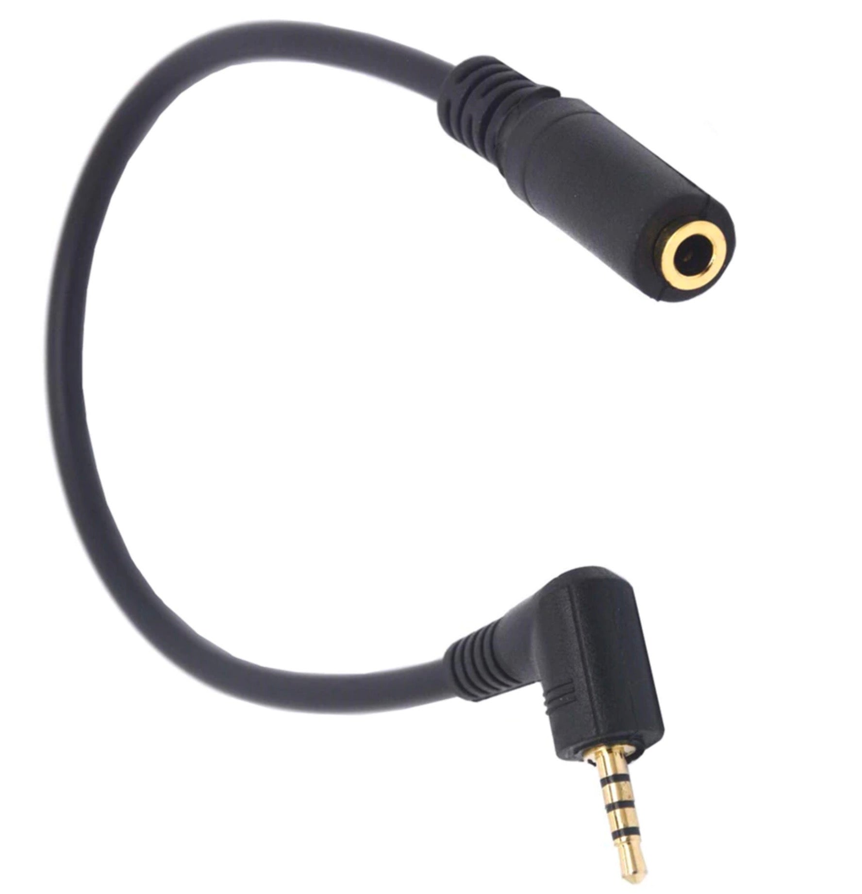 2.5mm 4 Pole Male to 3.5mm Female Stereo Audio Headphone Cable 0.2m