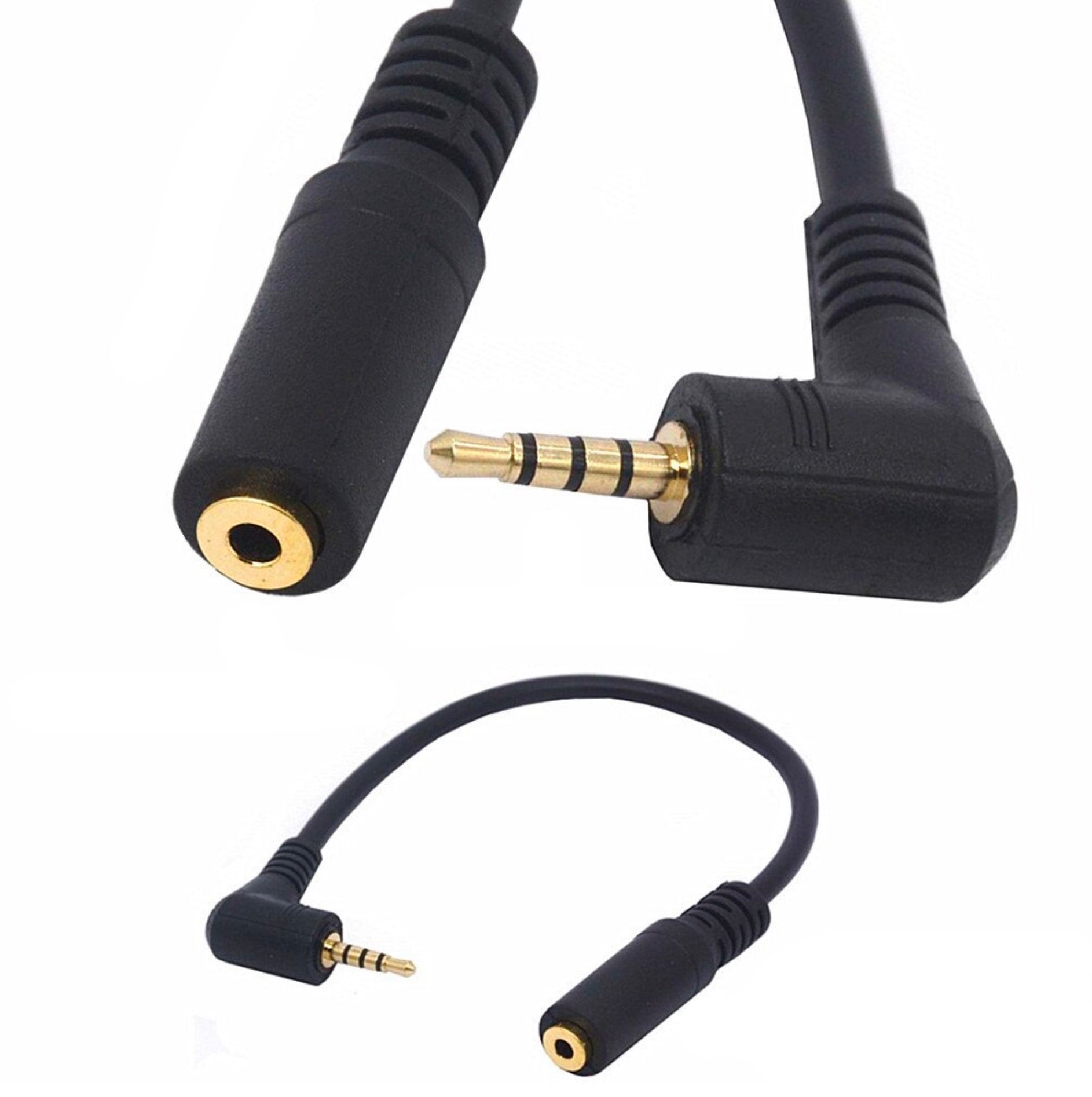 2.5mm 4 Pole Male to 2.5mm 4 Pole Female Headphone Audio Cable 0.2m