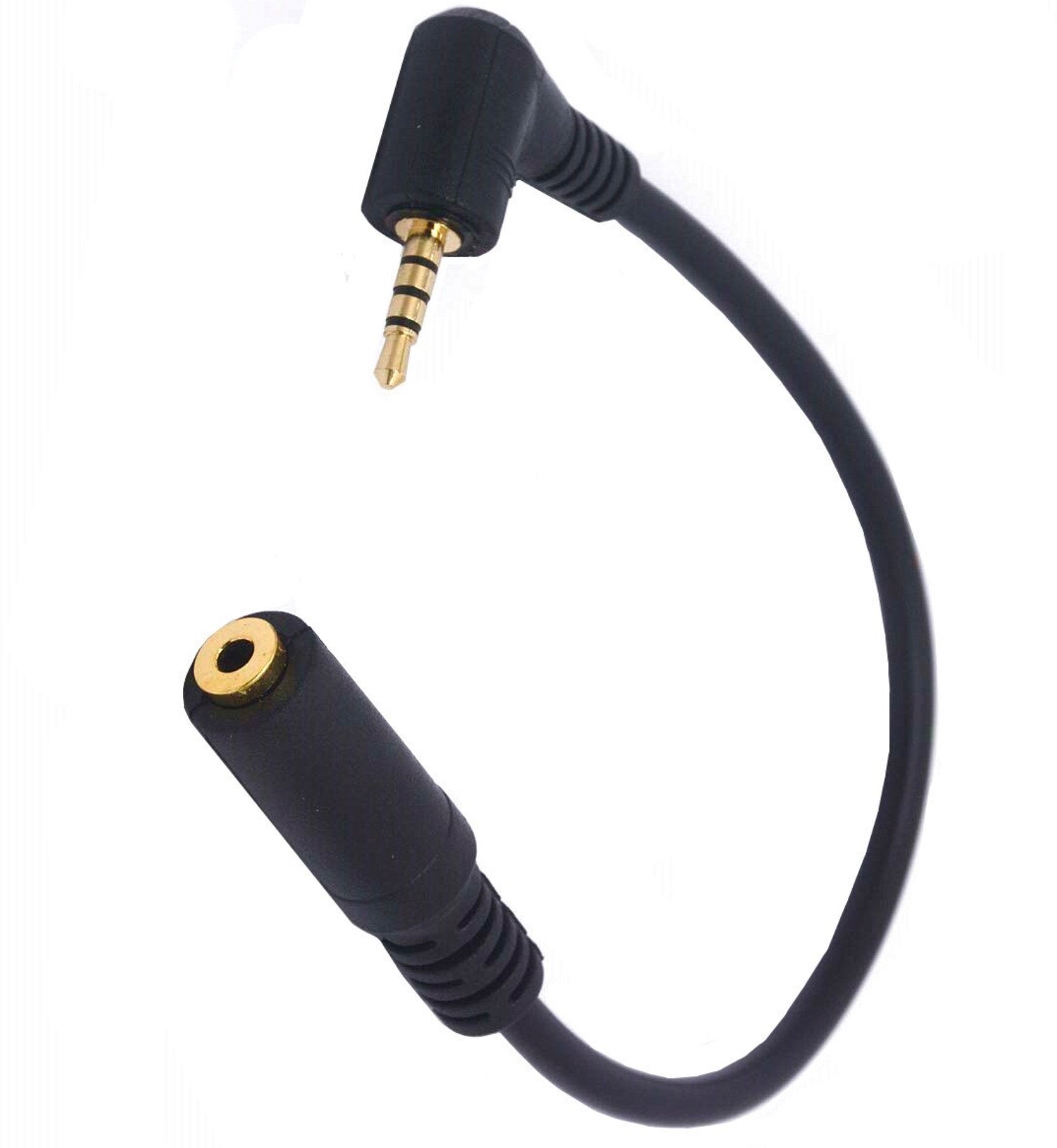 2.5mm 4 Pole Male to 2.5mm 4 Pole Female Headphone Audio Cable 0.2m