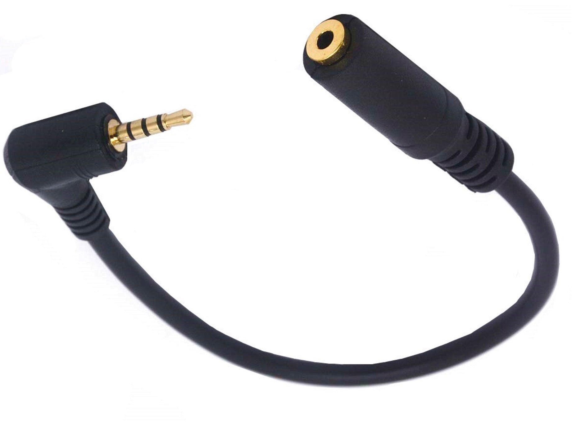 2.5mm 4 Pole Male to 2.5mm 4 Pole Female Headphone Audio Cable 0.2m