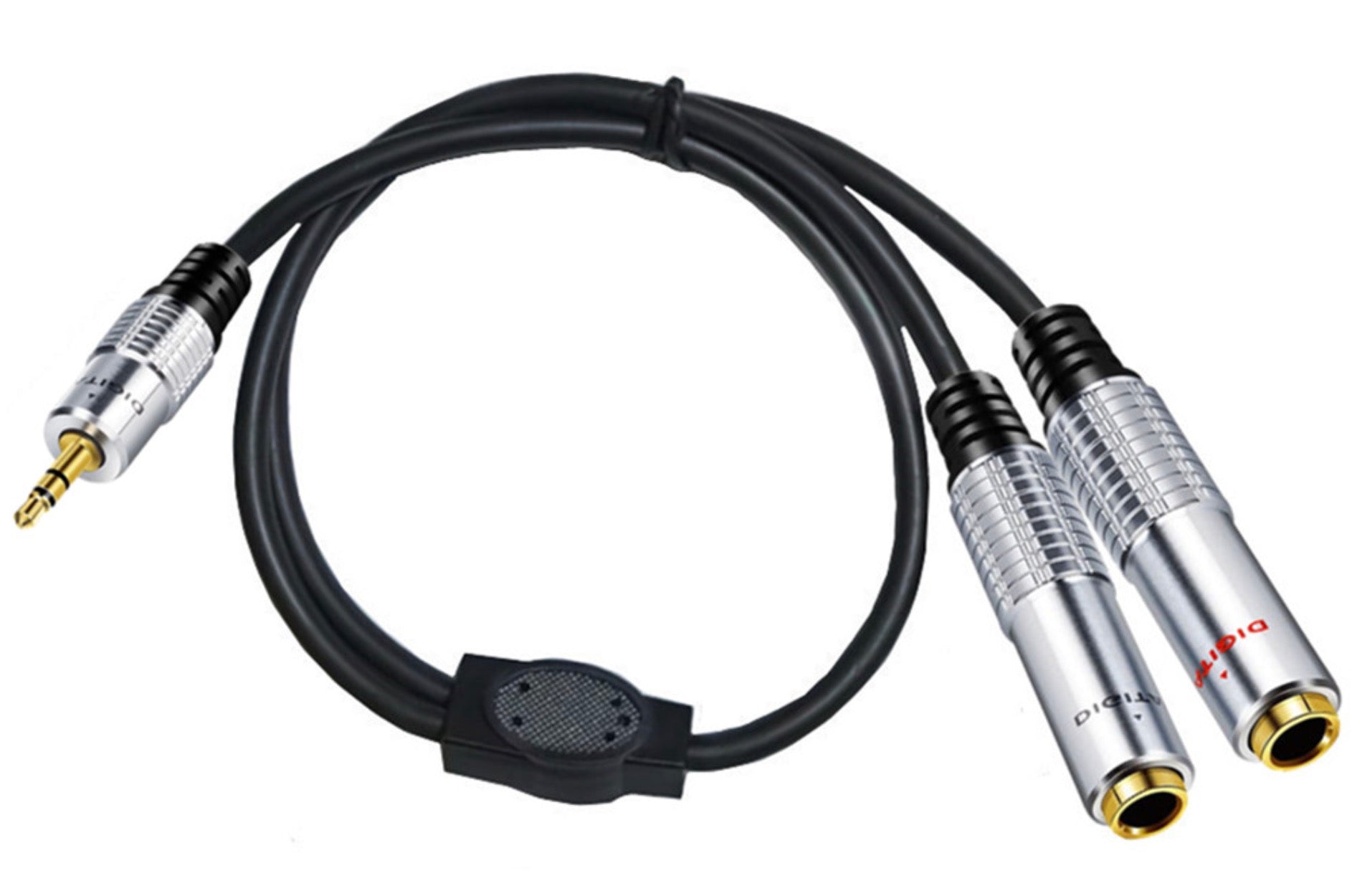 3.5mm TRS male to dual 6.35mm TRS female stereo splitter cable