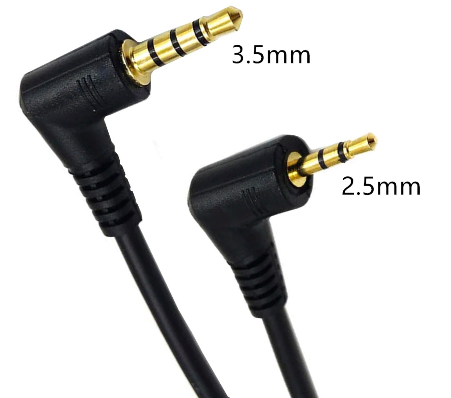 3.5mm 4 Pole Male to 2.5mm 3 Pole Male Headset Stereo Audio Aux Cable 0.2m