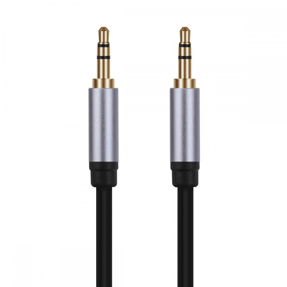 3.5mm 3 Pole Jack Male to Male Stereo Braided Auxiliary Aux Audio Cable 1.8m