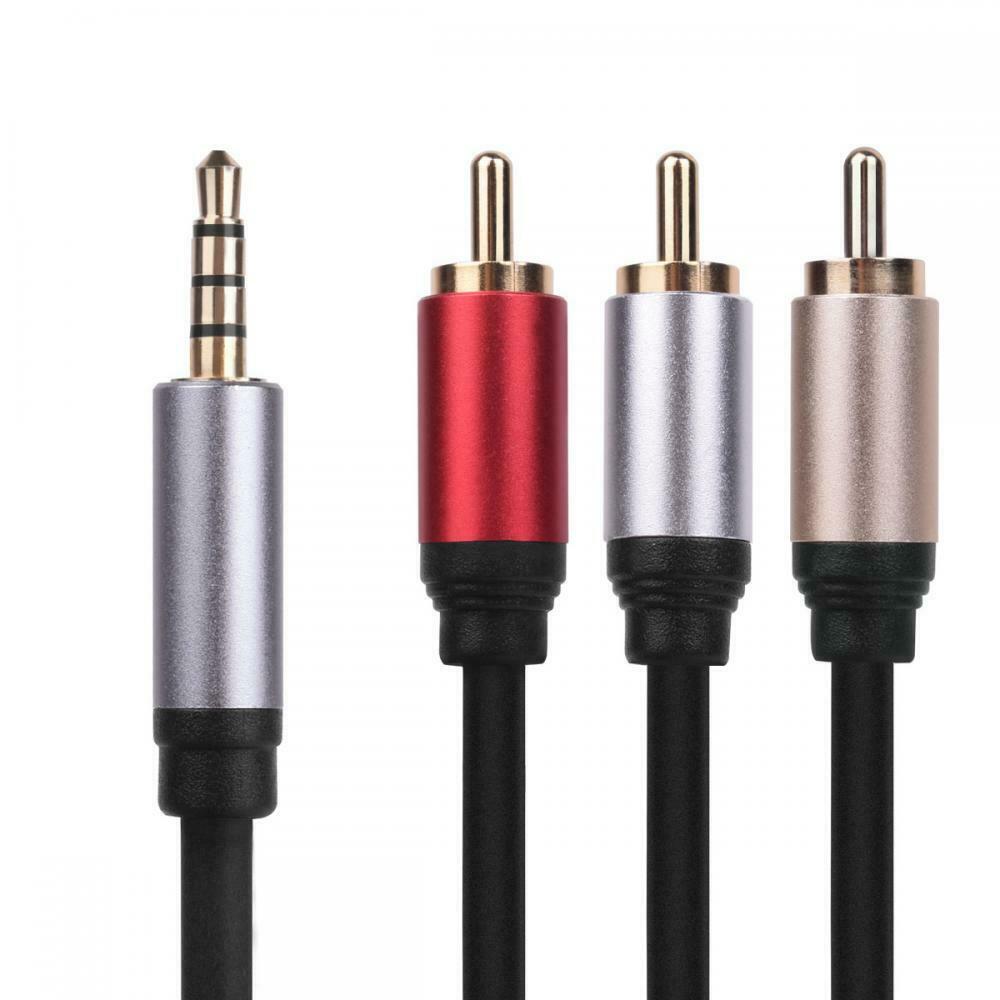 3.5mm Jack to 3 x RCA Stereo Audio Video Cable 1.8m