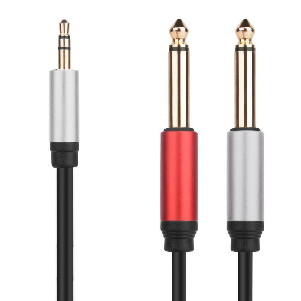 3.5mm Male to Dual 6.35mm Mono Male Audio Splitter Cable 1.5m